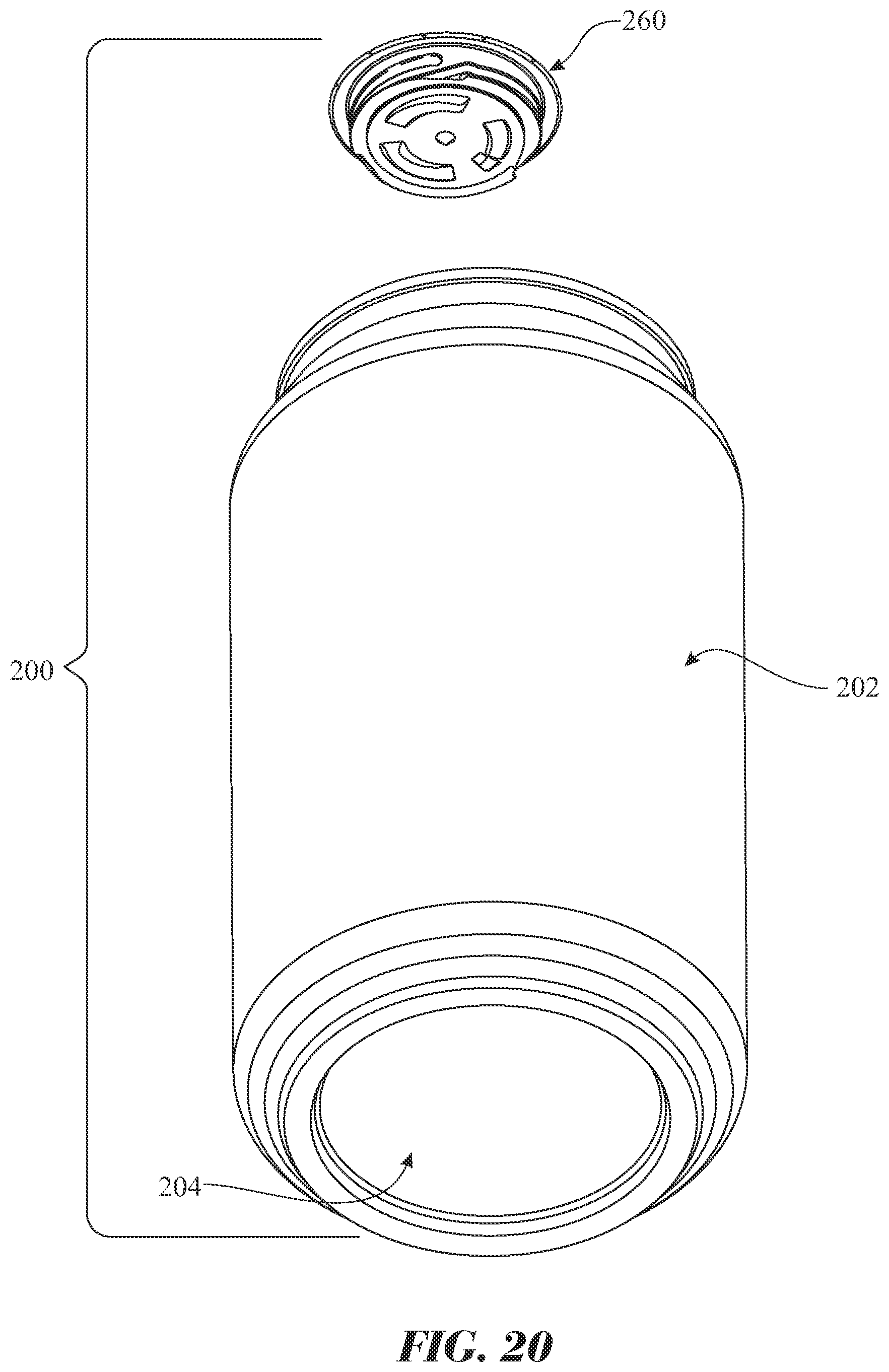 Patent US12365511 Figure 17 – Sealing cap having tamper evidence ring for sealing resealable container and method of use