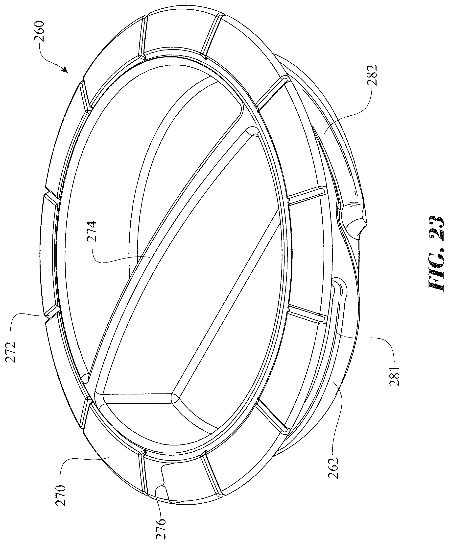Patent US12365511 Figure 20 – Sealing cap having tamper evidence ring for sealing resealable container and method of use