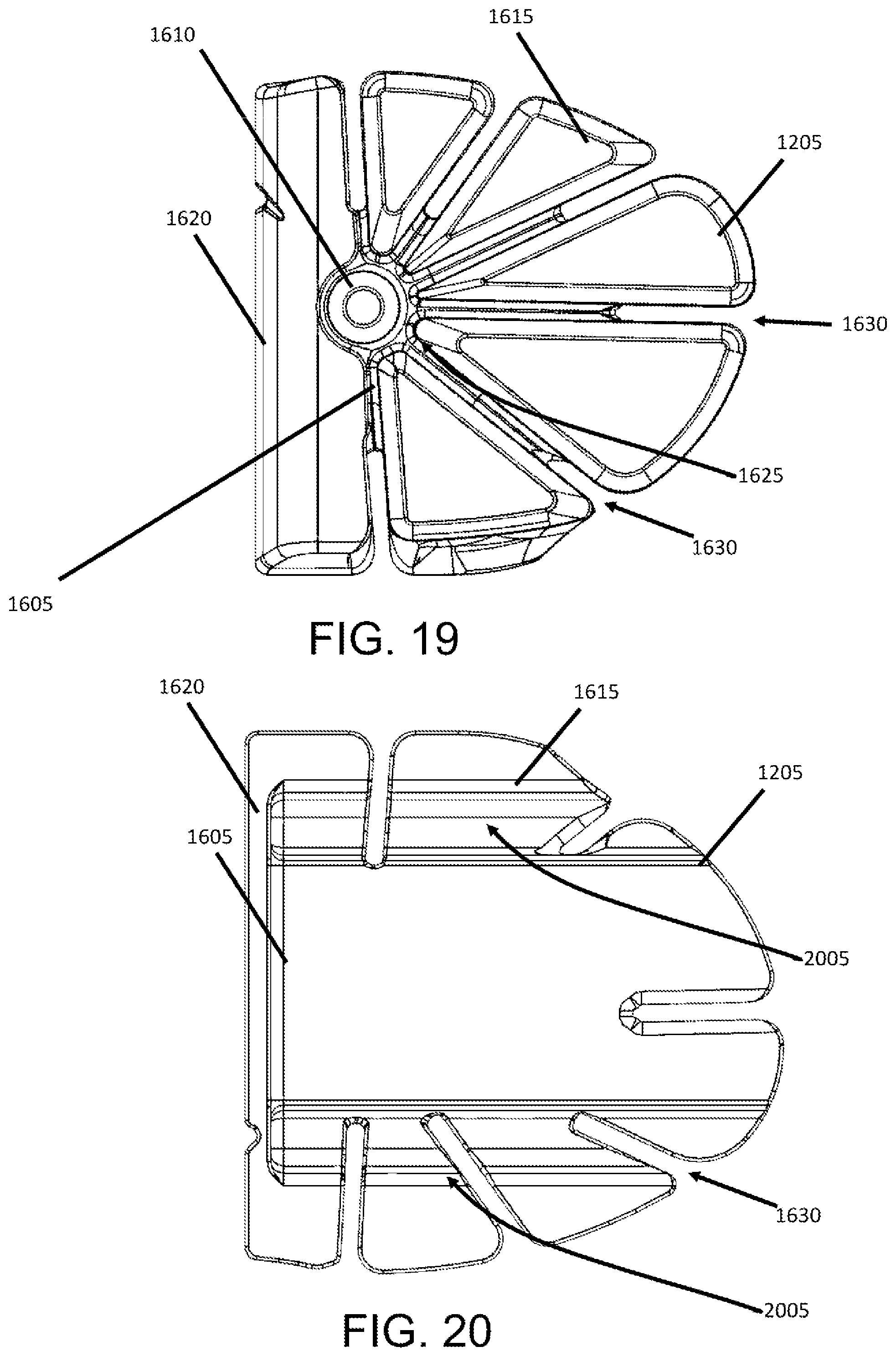 Patent US12365512 Figure 16 – Pallet with impact resistant and strengthened composite legs