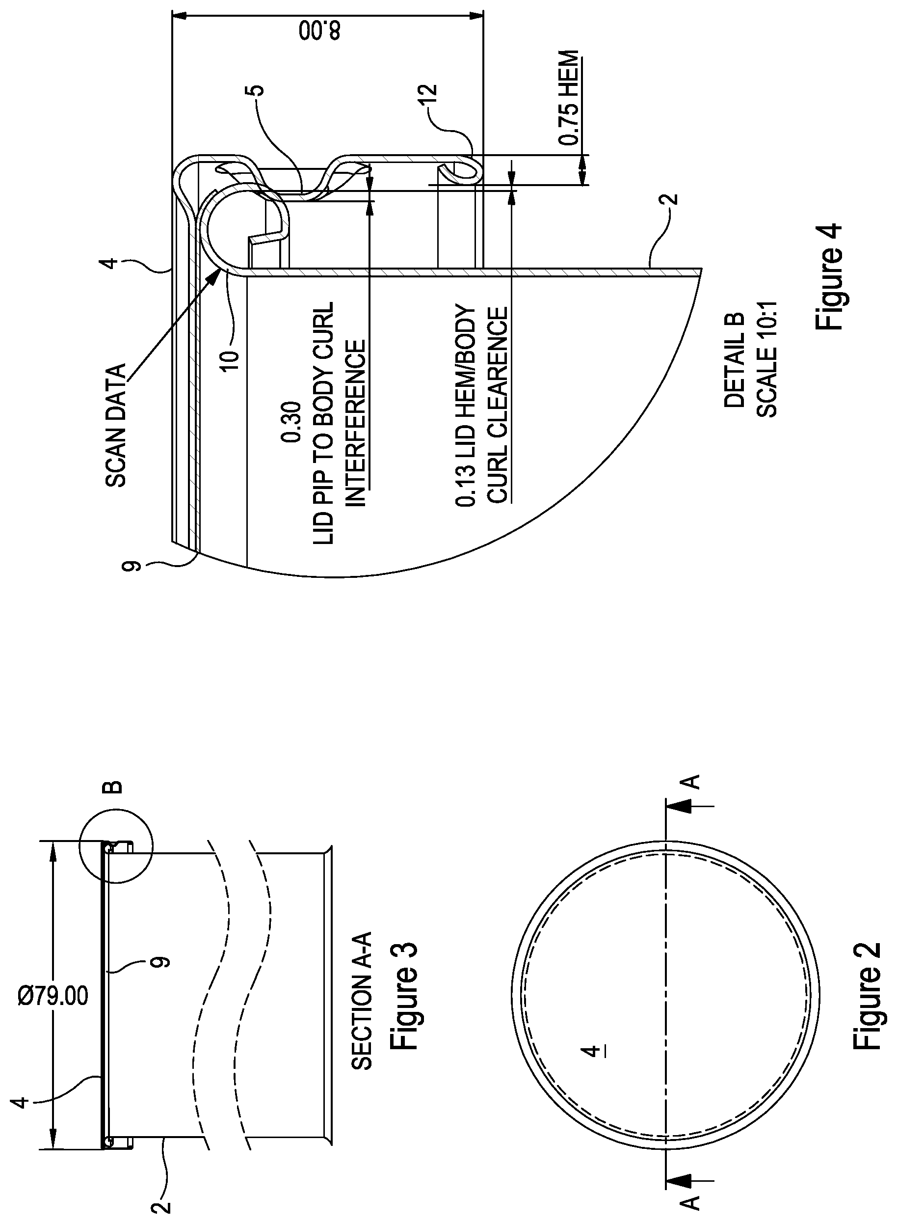 Patent US12365516 Figure 2 – Metal container and metal closure thereof