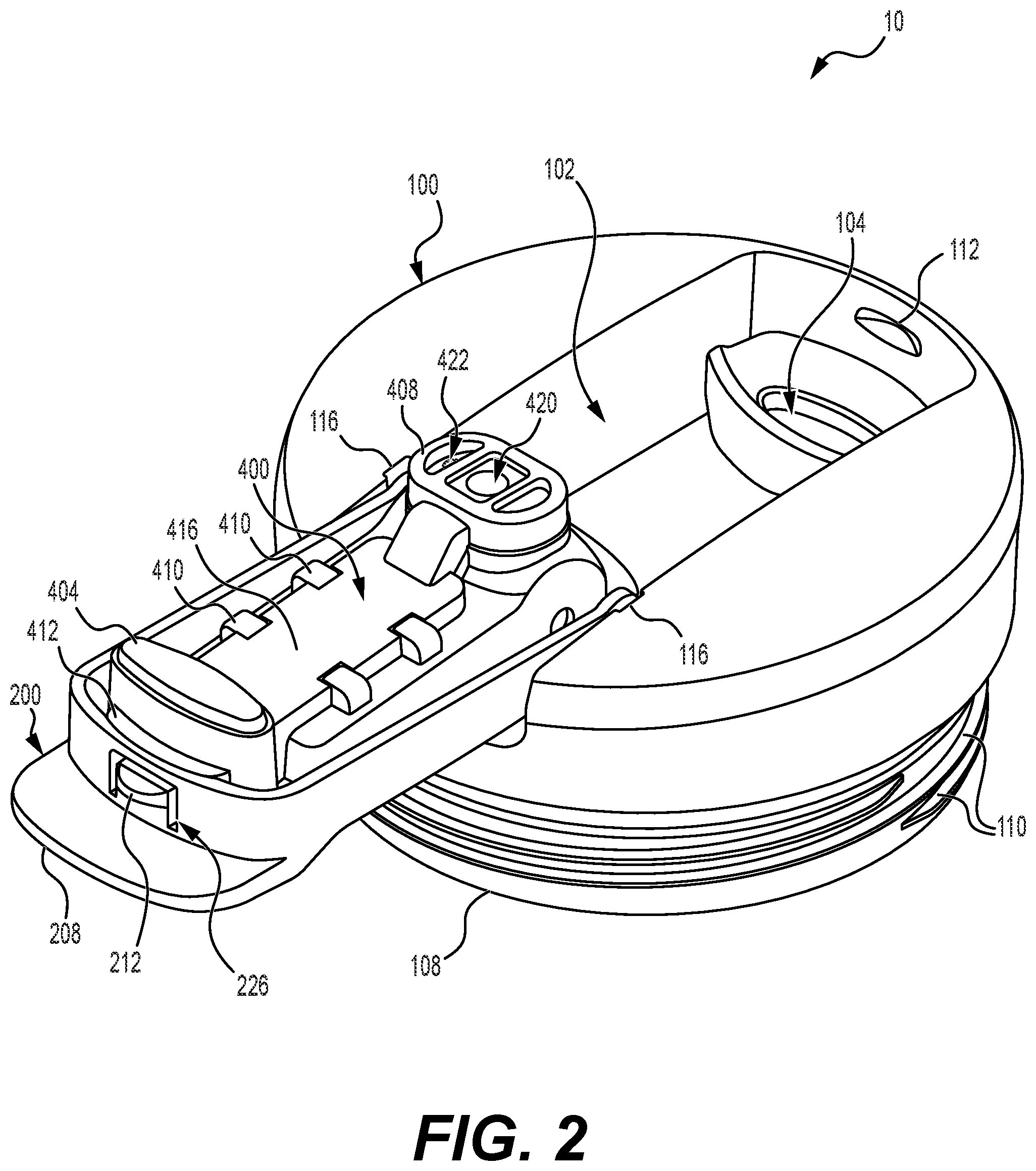 Patent US12365520 Figure 2 – Dispensing lid