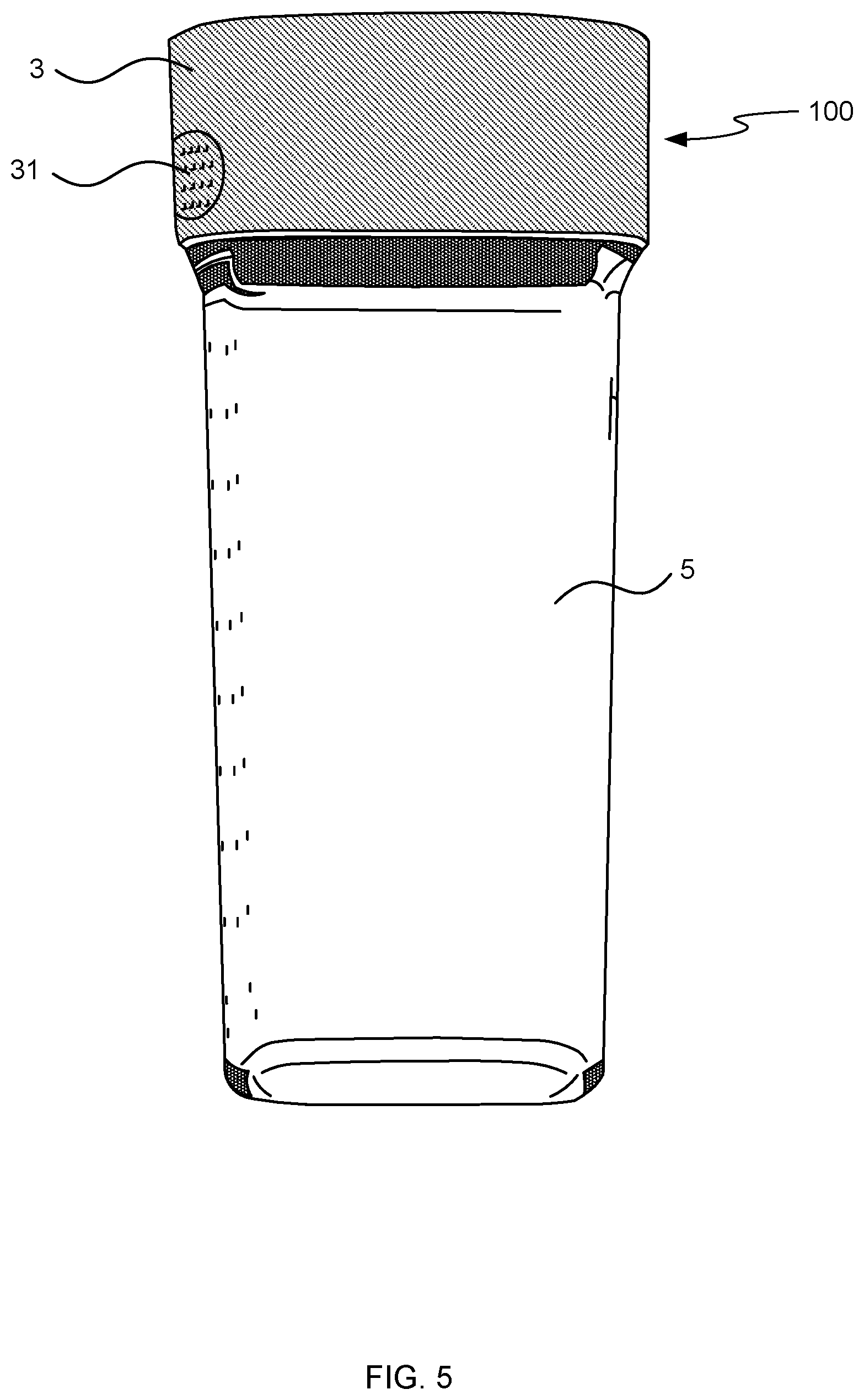Patent US12365521 Figure 4 – Non-spill drinking lid and assembly