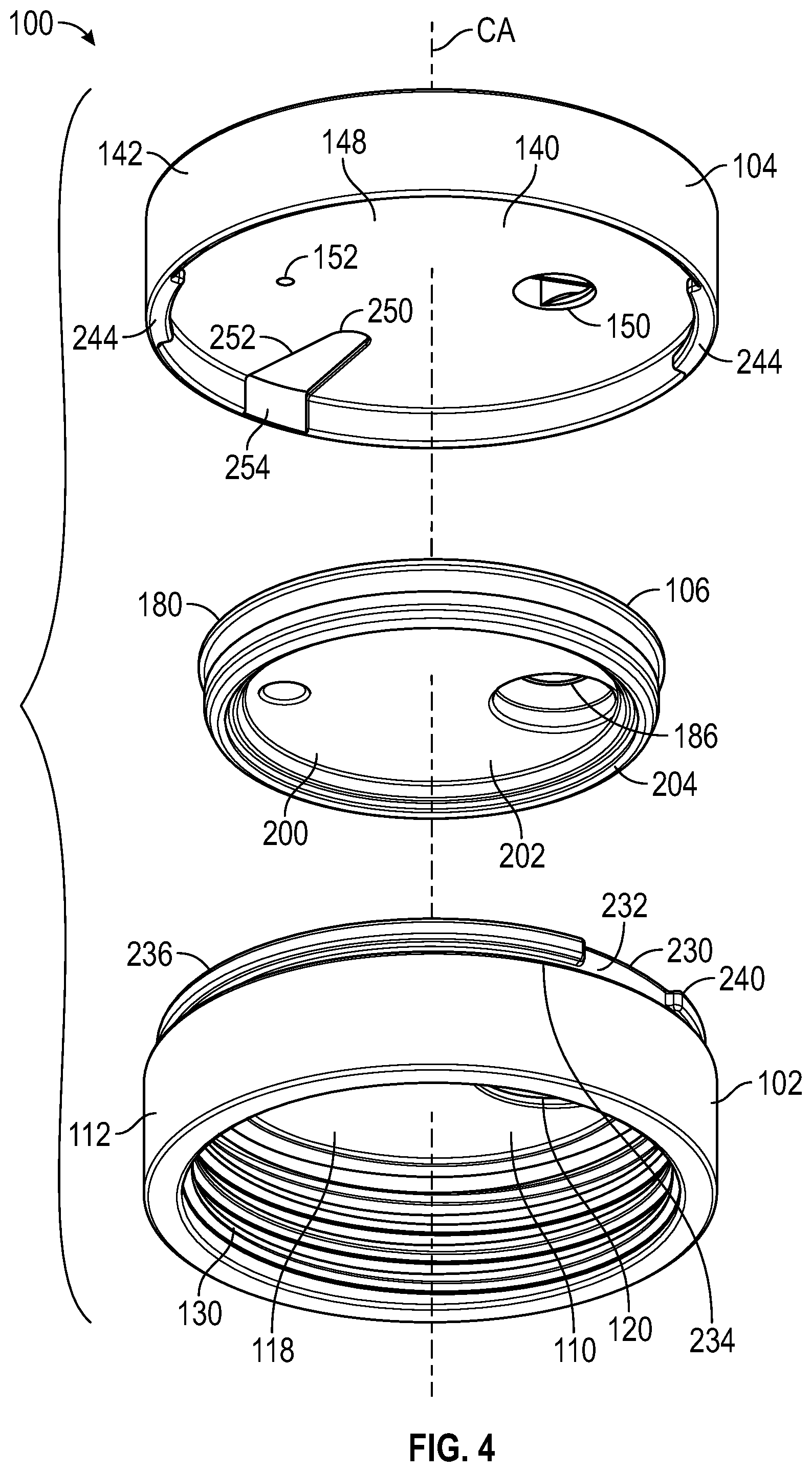 Patent US12365523 Figure 3 – Seal arrangement for a container closure