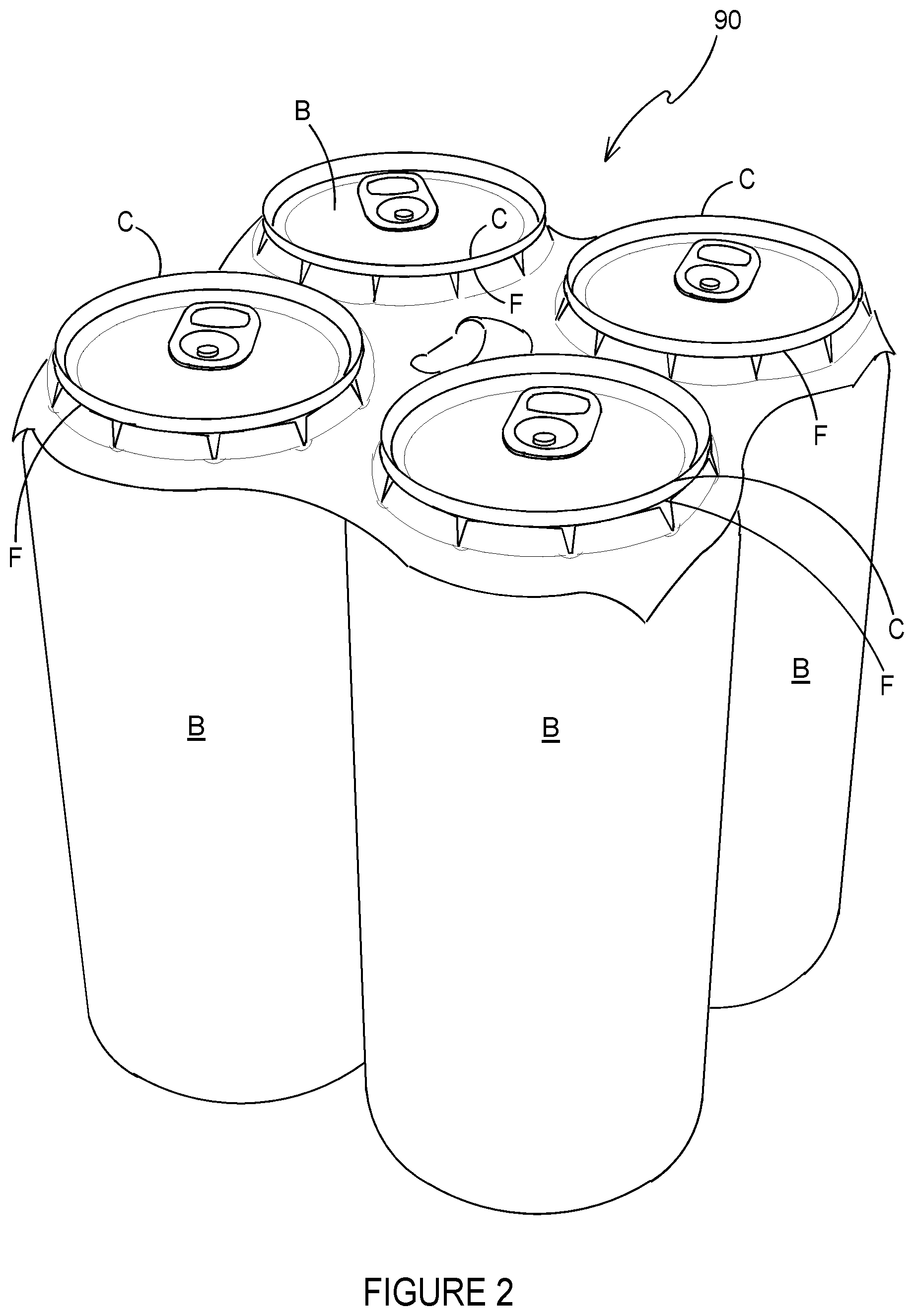 Patent US12365526 Figure 2 – Carton and blank therefor