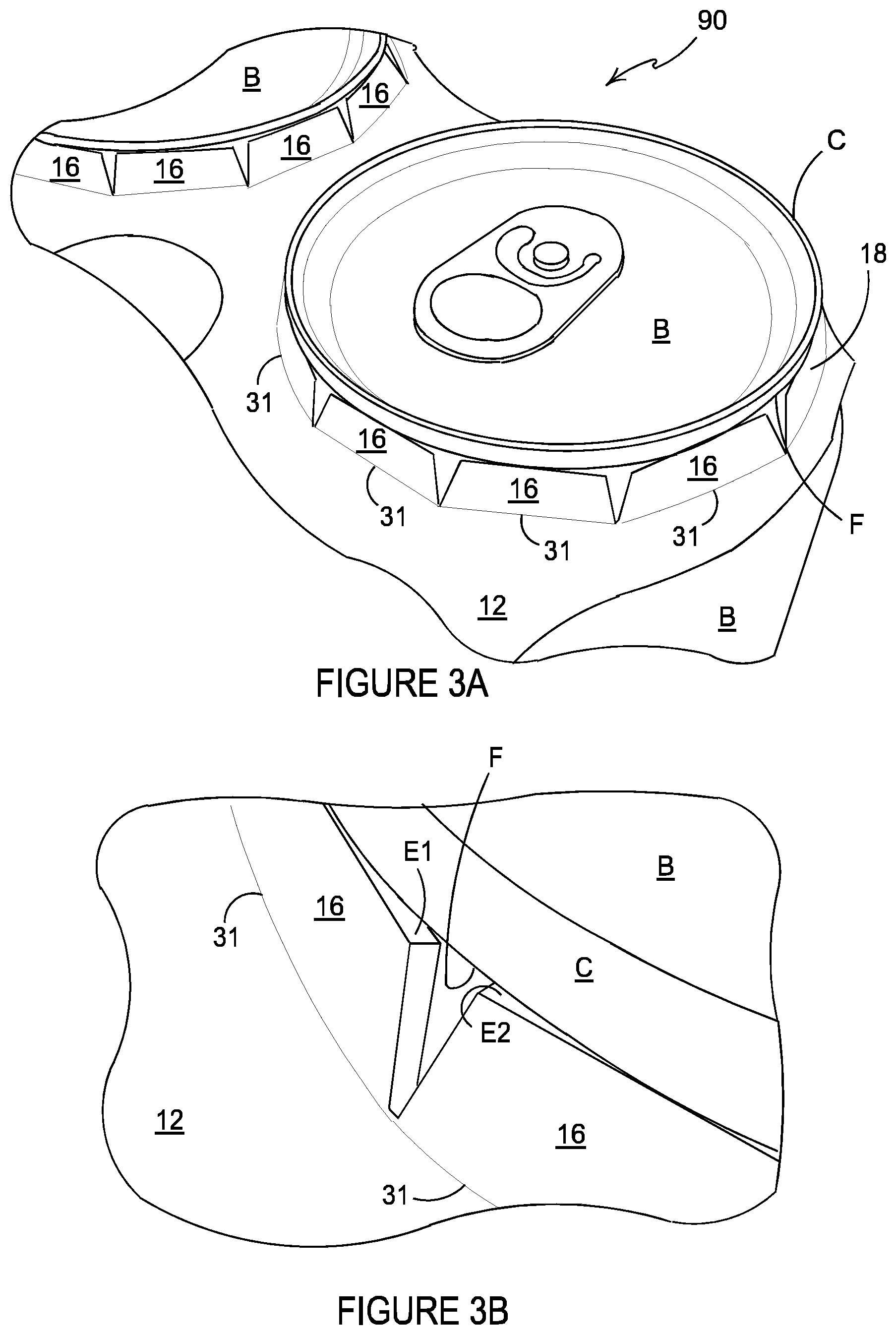 Patent US12365526 Figure 3 – Carton and blank therefor