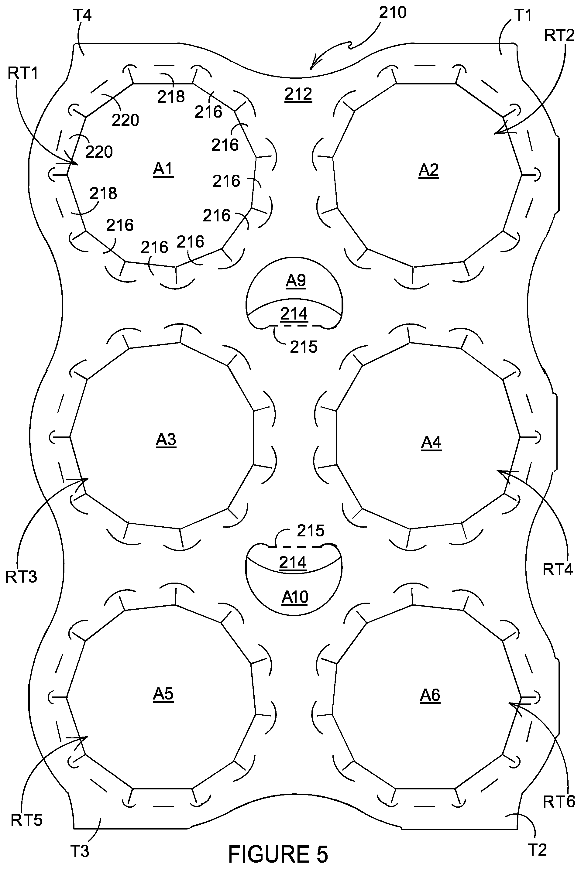 Patent US12365526 Figure 5 – Carton and blank therefor