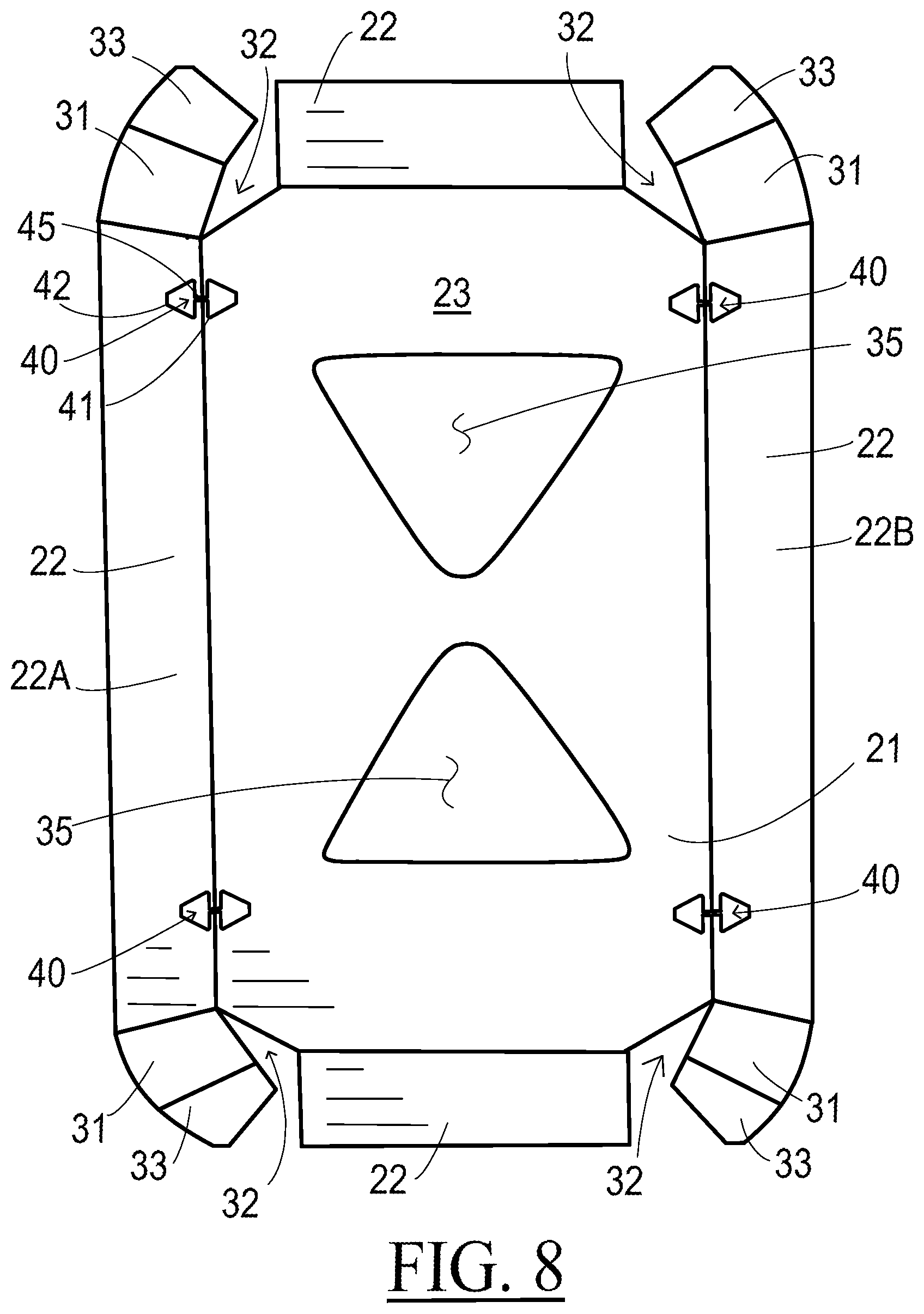 Patent US12365531 Figure 9 – Banded container for fruits and produce
