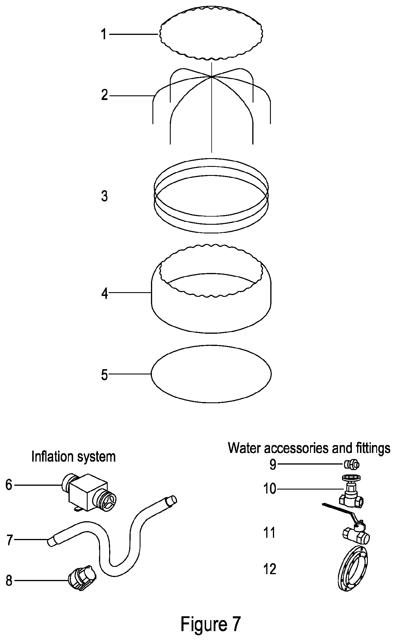 Patent US12365532 Figure 6 – Inflatable storage container