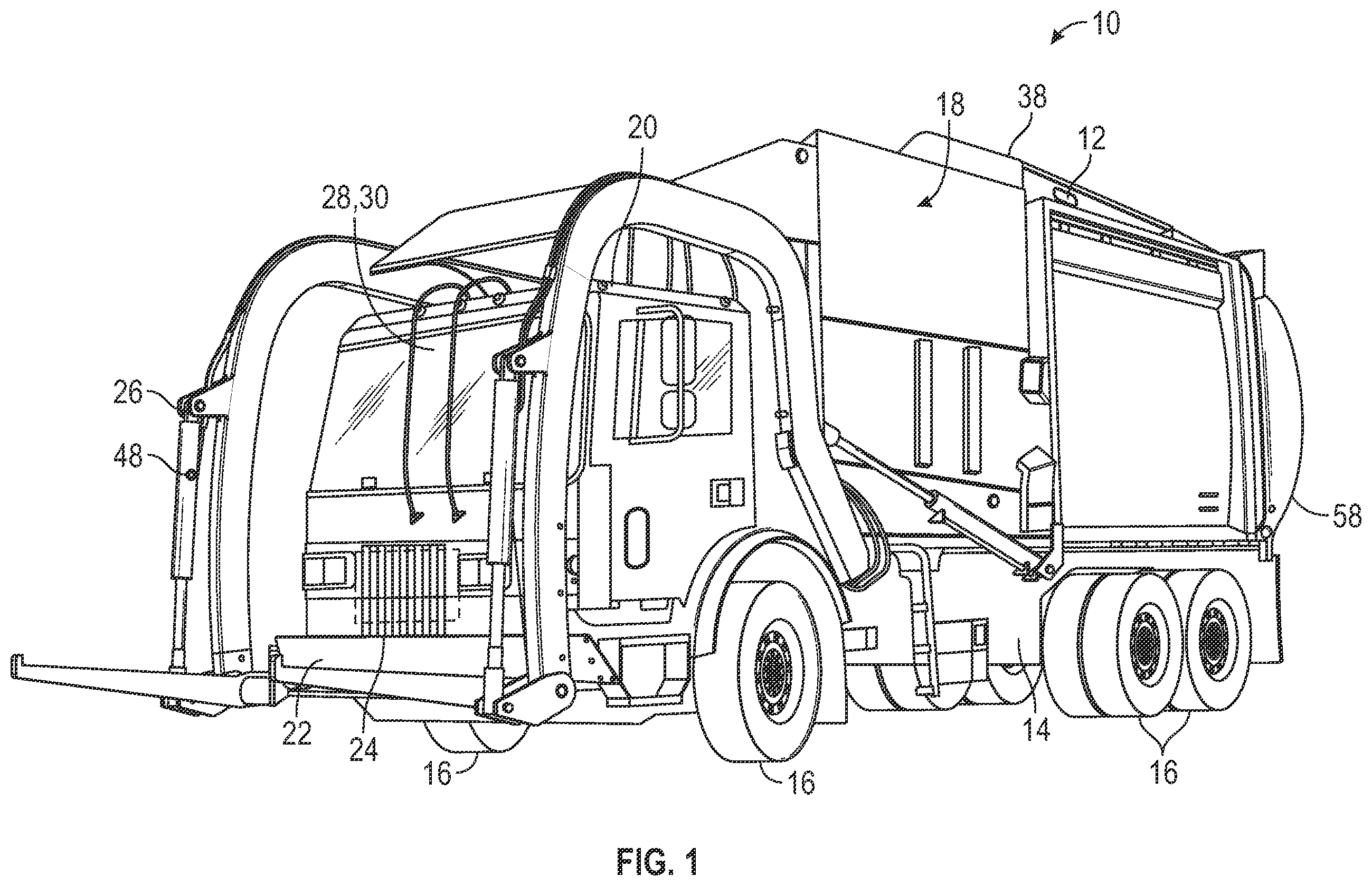 Patent US12365533 Figure 1 – Operational modes for a refuse vehicle