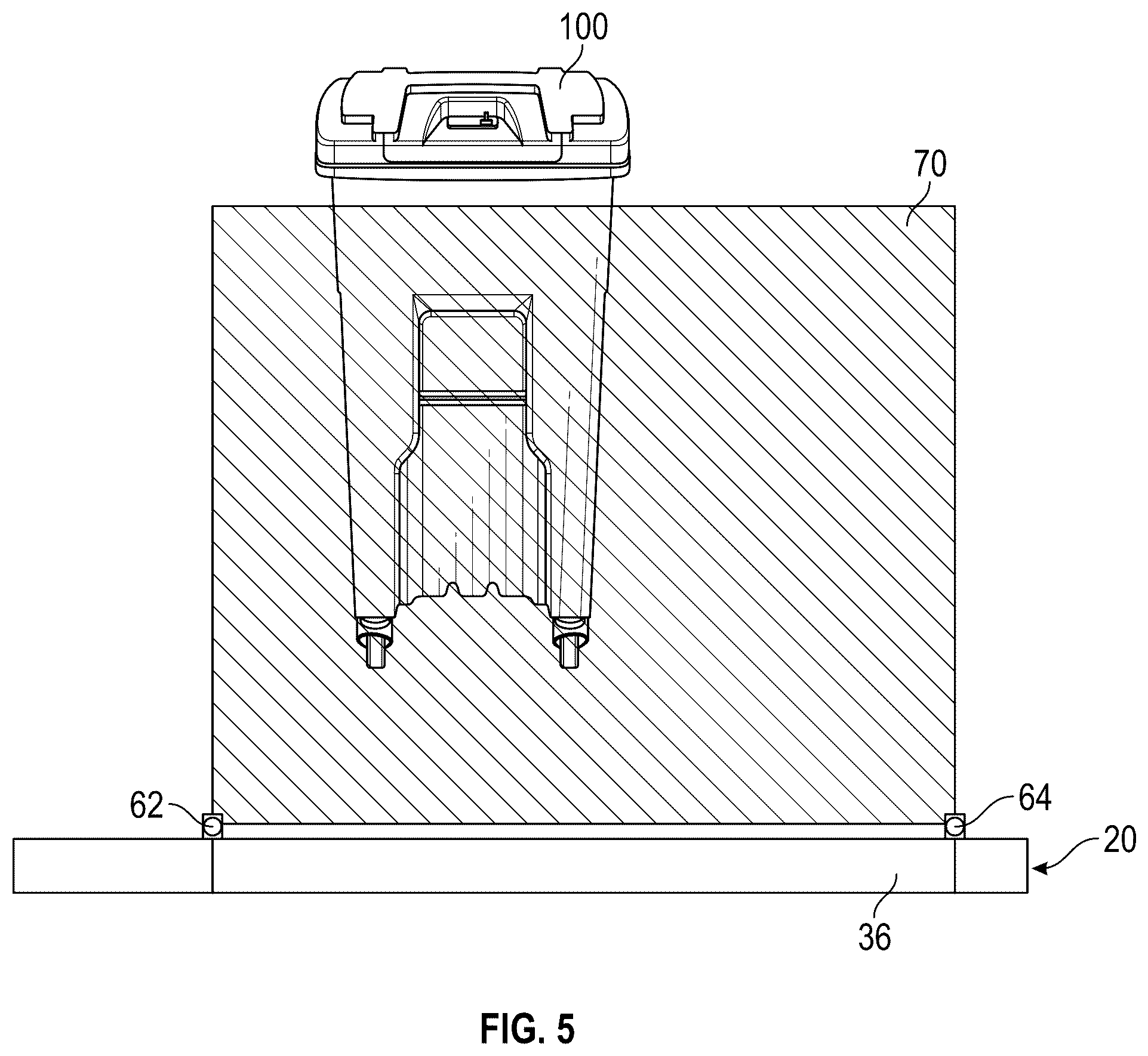 Patent US12365535 Figure 5 – Lighting system for a refuse vehicle
