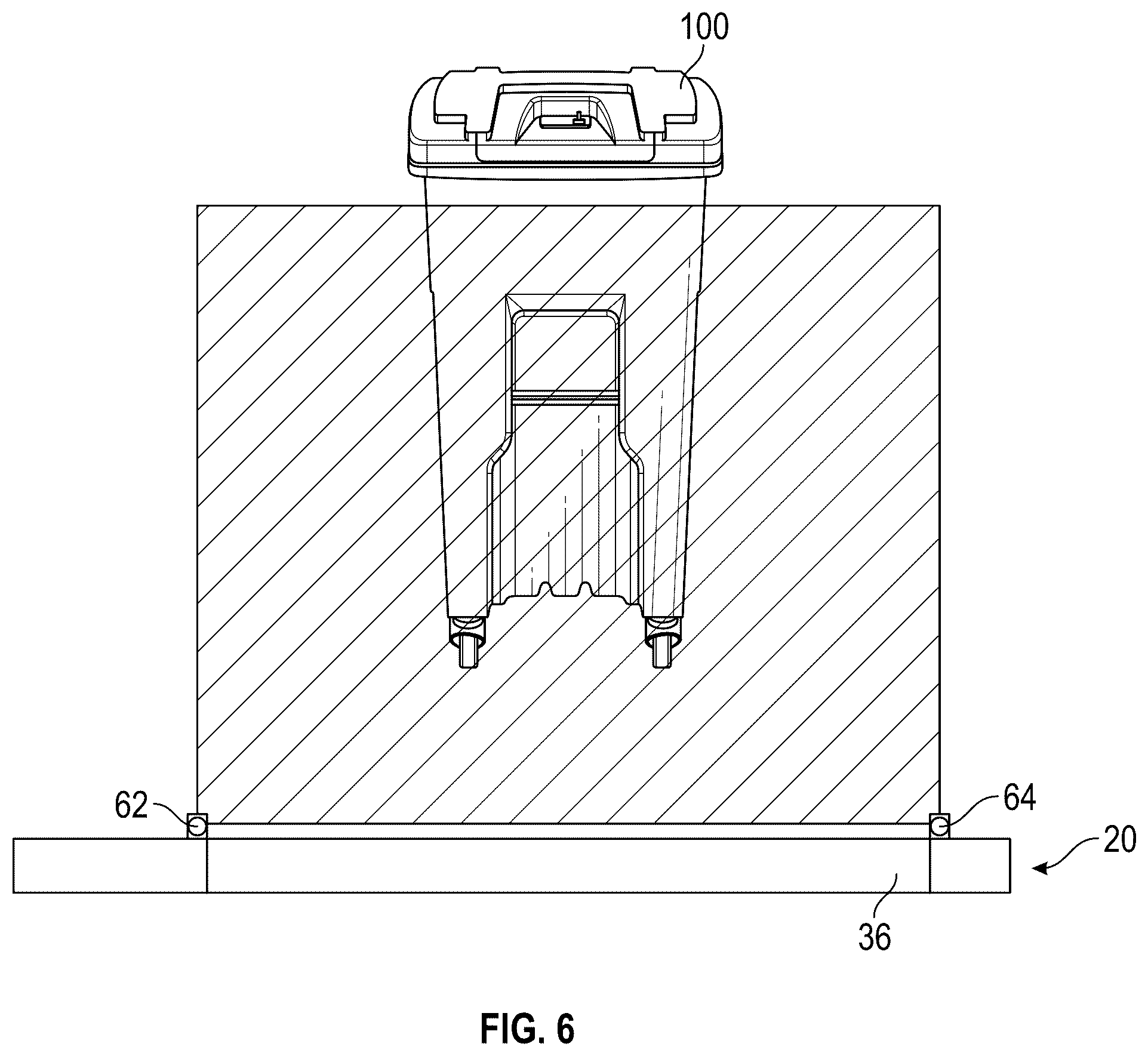 Patent US12365535 Figure 6 – Lighting system for a refuse vehicle