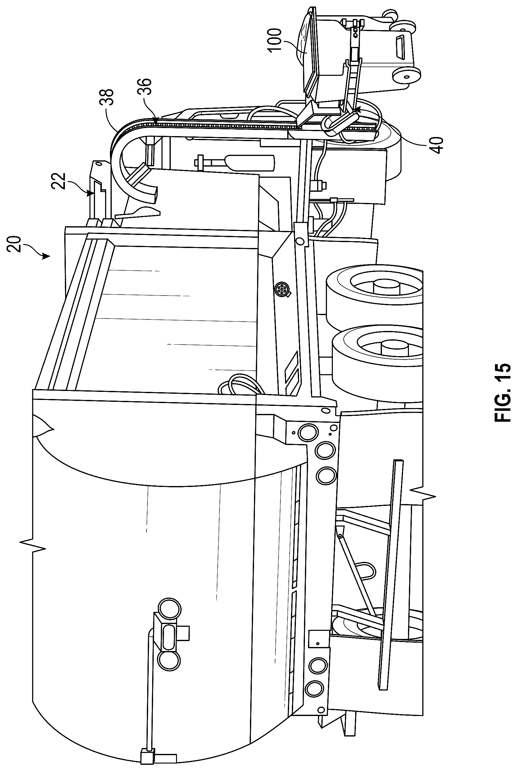 Patent US12365535 Figure 15 – Lighting system for a refuse vehicle