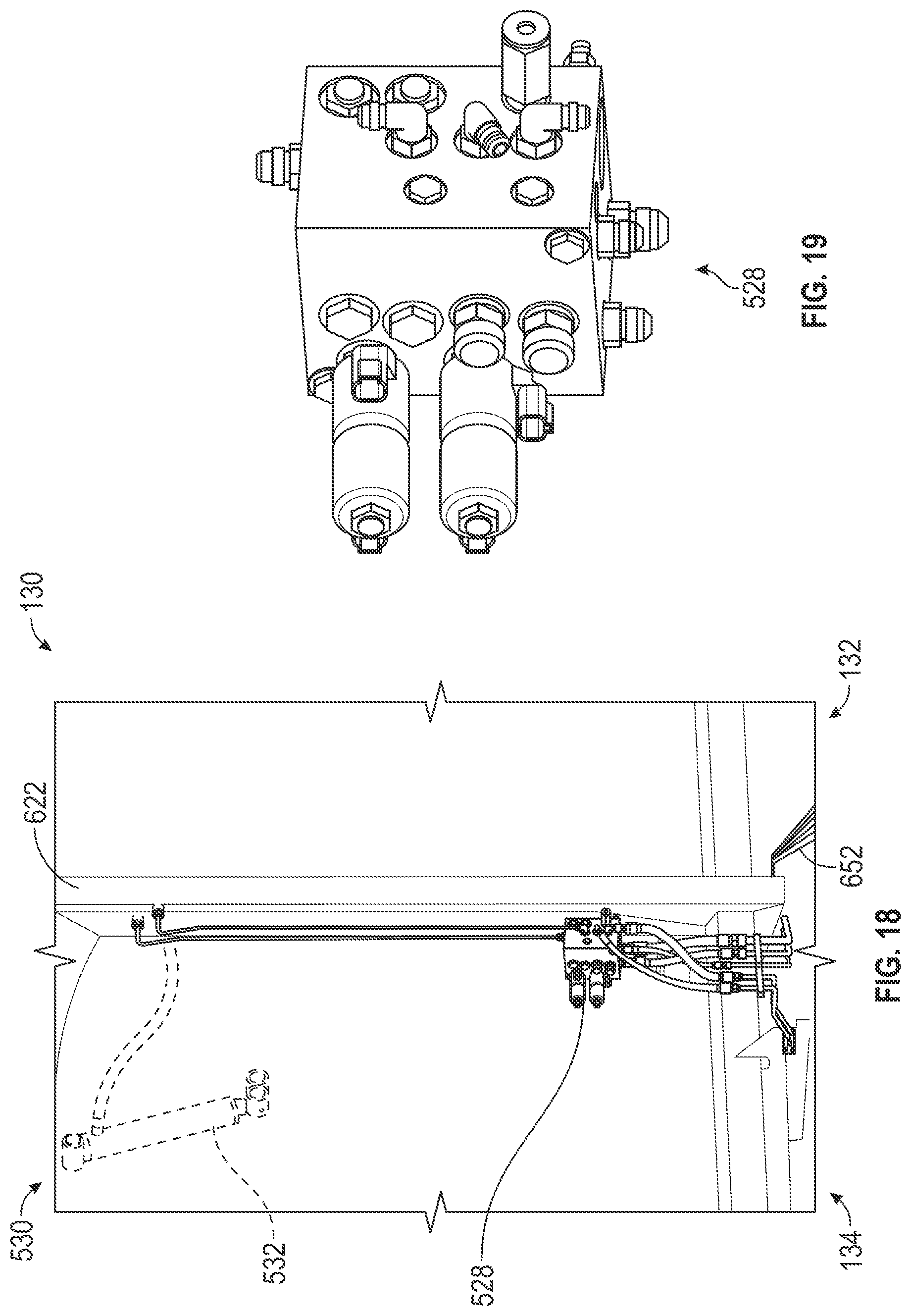 Patent US12365536 Figure 18 – Regeneration control for a refuse vehicle packer system