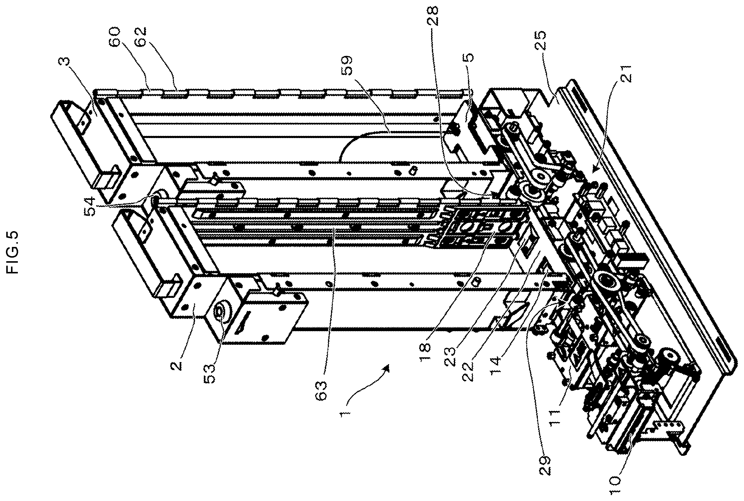 Patent US12365537 Figure 5 – Card handling apparatus