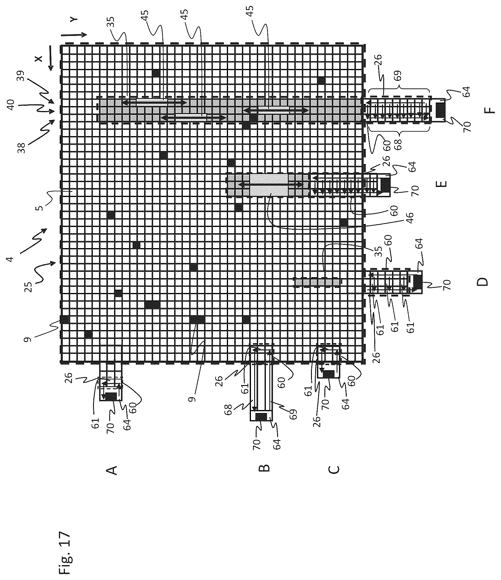 Patent US12365538 Figure 16 – Automated storage and retrieval system comprising a relay module and a method of operating such a system