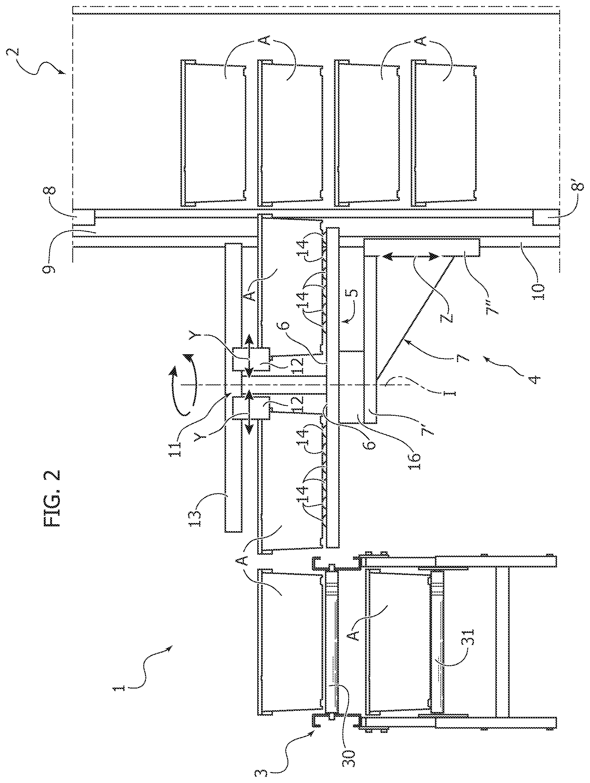 Patent US12365539 Figure 2 – Method for automatically handling a plurality of product containers, and a related system