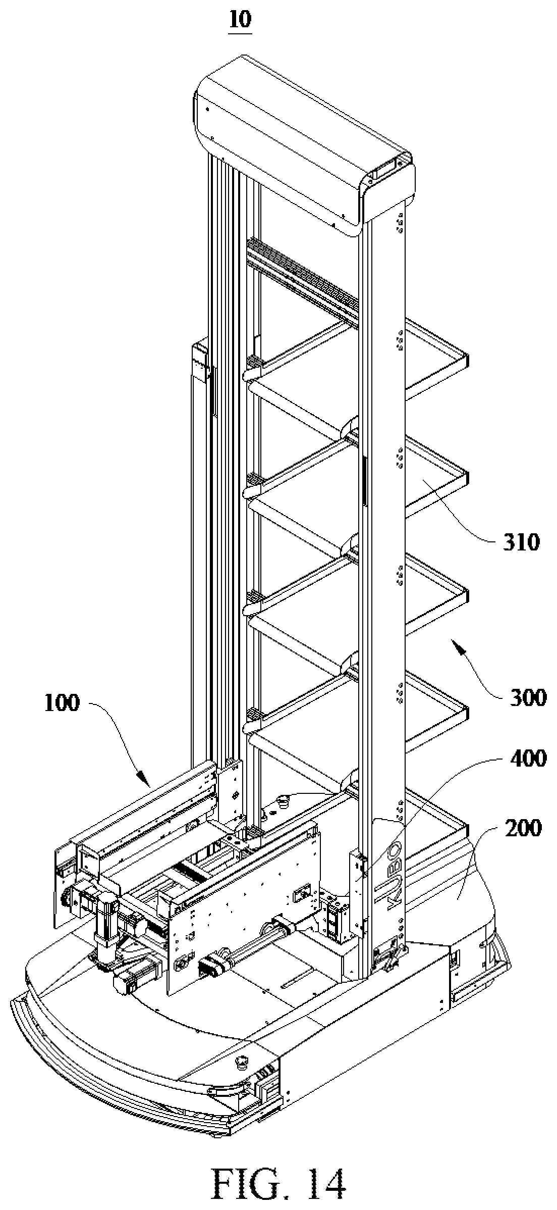 Patent US12365540 Figure 11 – Control method for goods retrievement and storage, apparatus, carrying apparatus, and transport robot