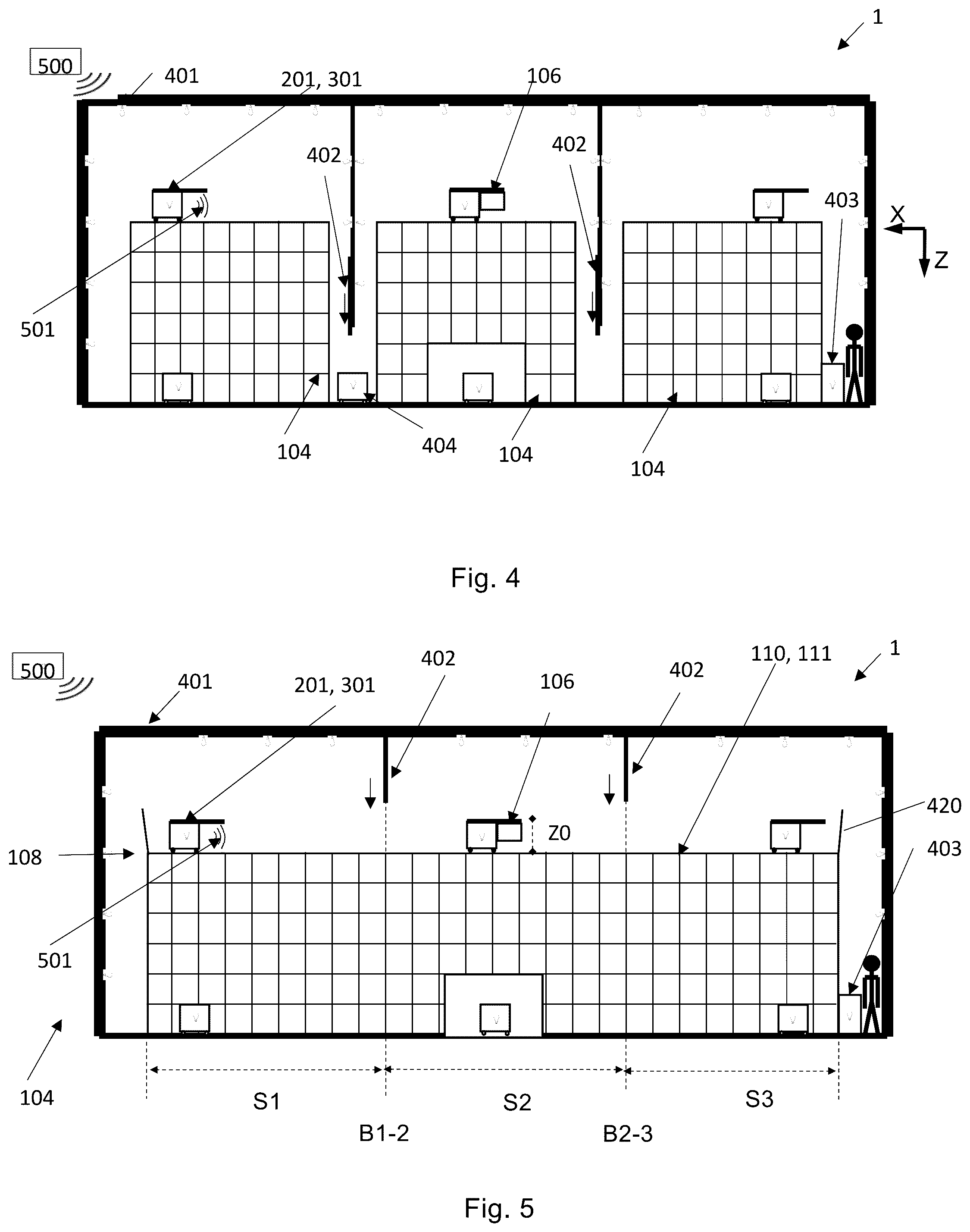 Patent US12365543 Figure 3 – Automated storage and retrieval system comprising a barrier