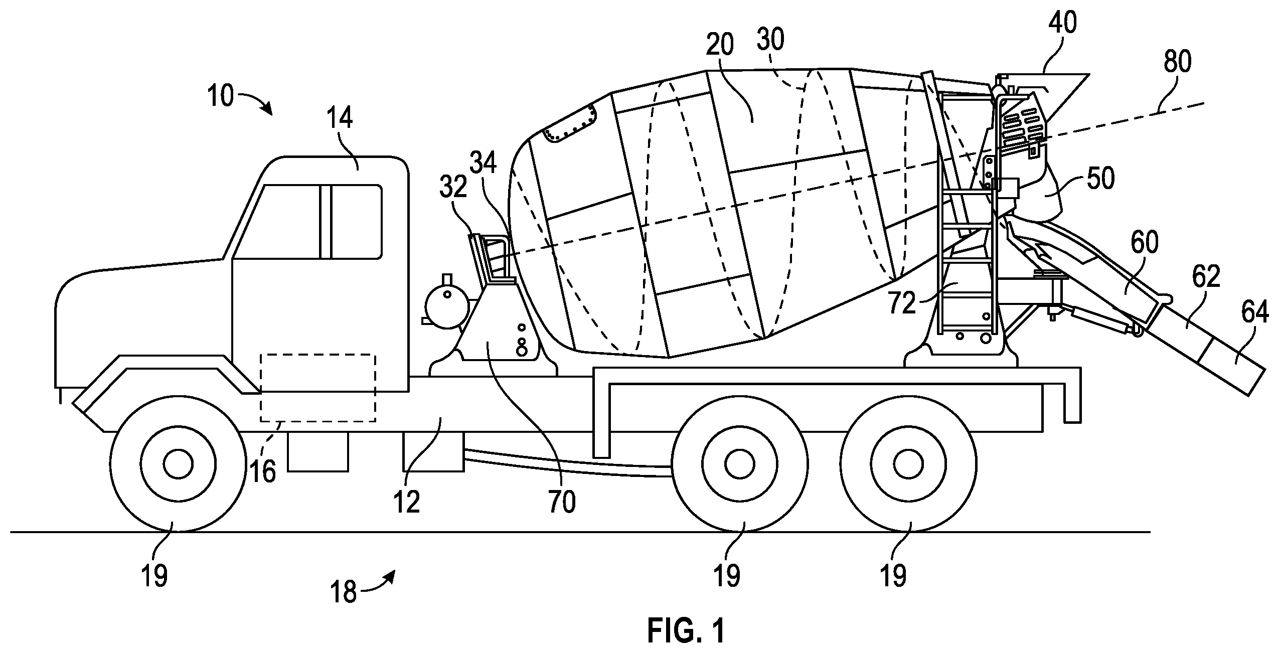 Patent US12365544 Figure 1 – Composite concrete chute