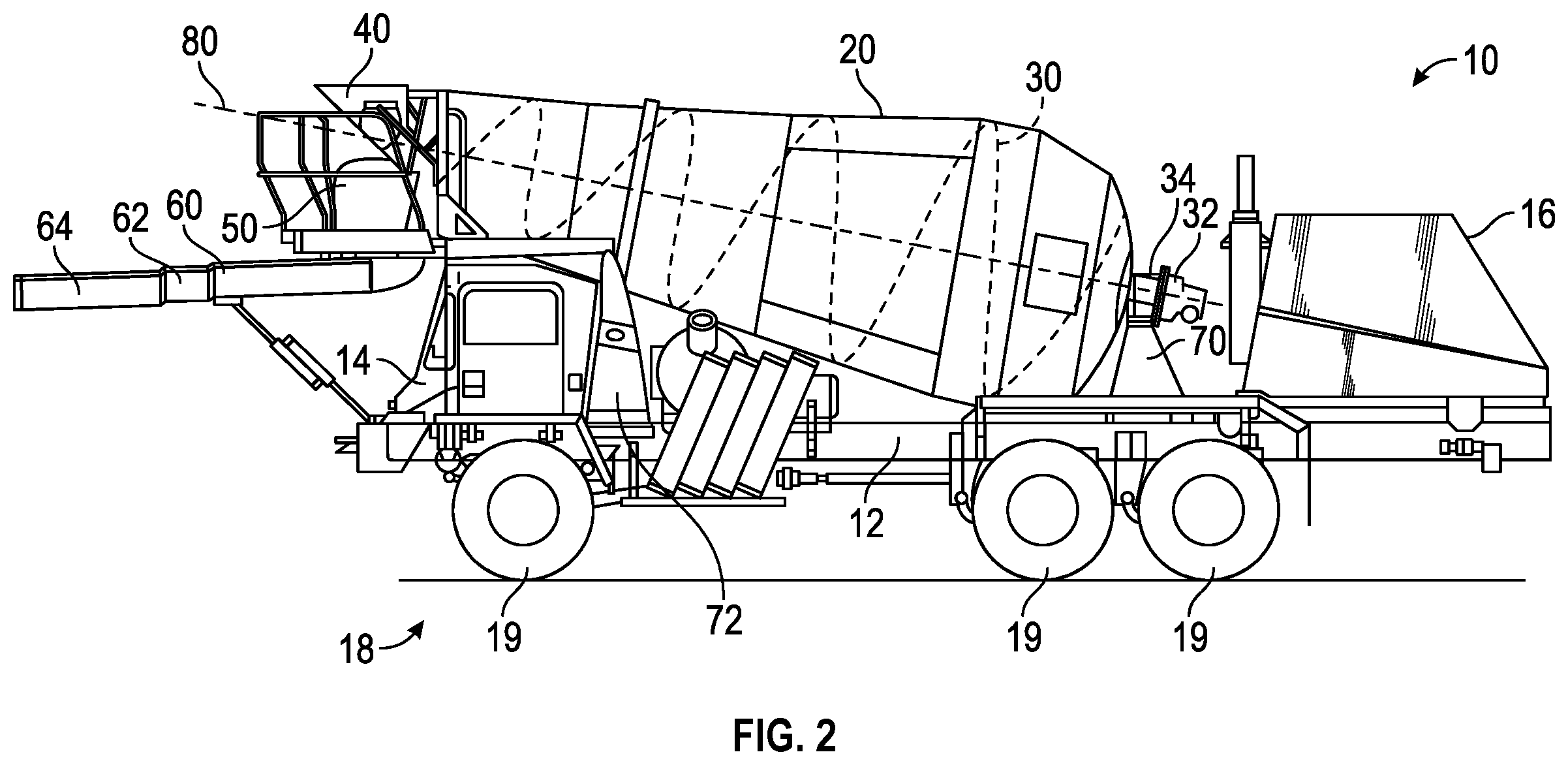 Patent US12365544 Figure 2 – Composite concrete chute