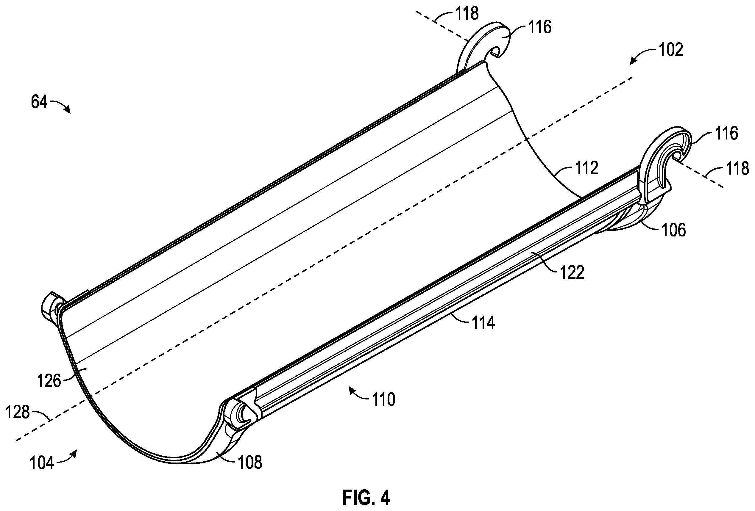 Patent US12365544 Figure 4 – Composite concrete chute