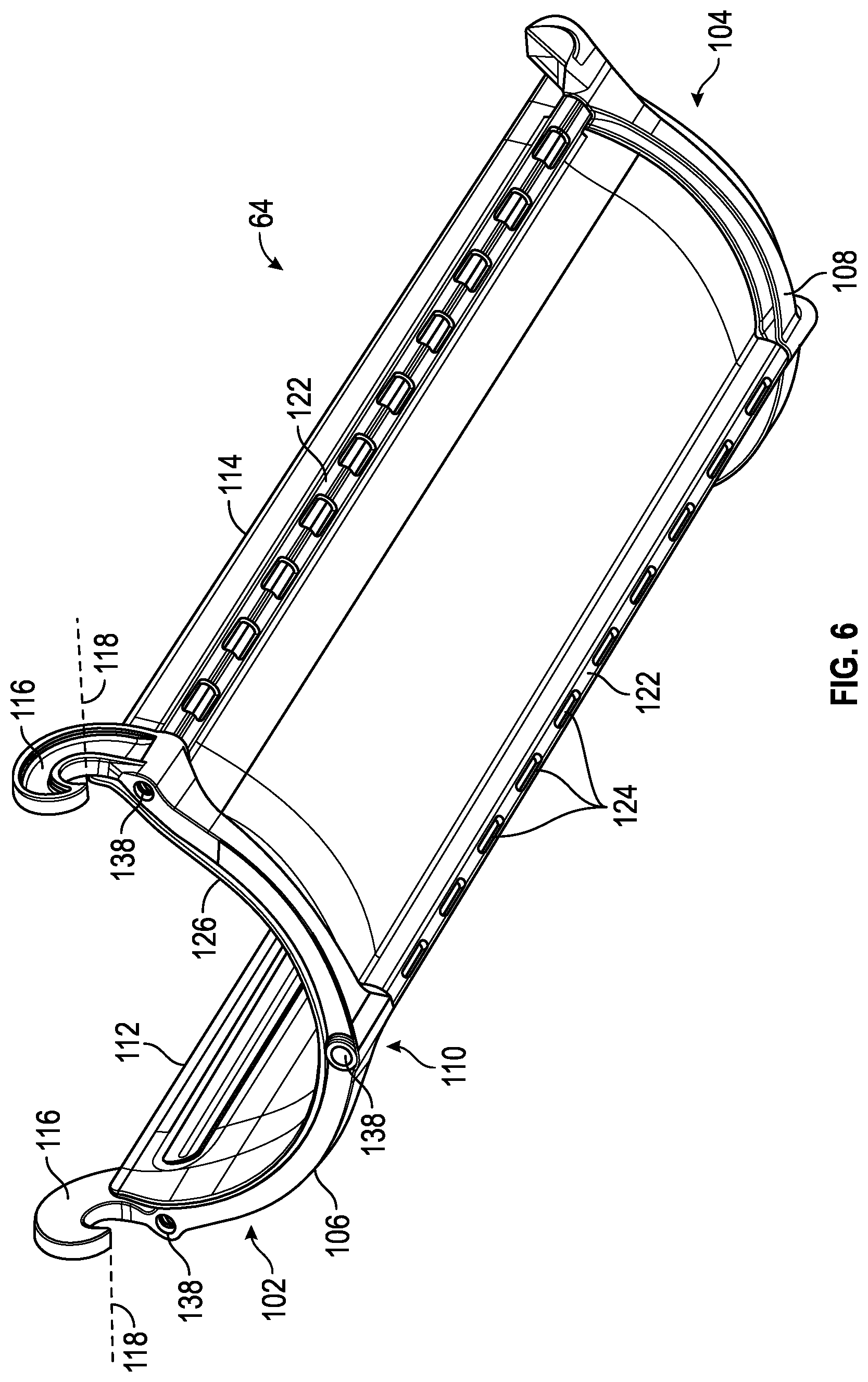 Patent US12365544 Figure 6 – Composite concrete chute