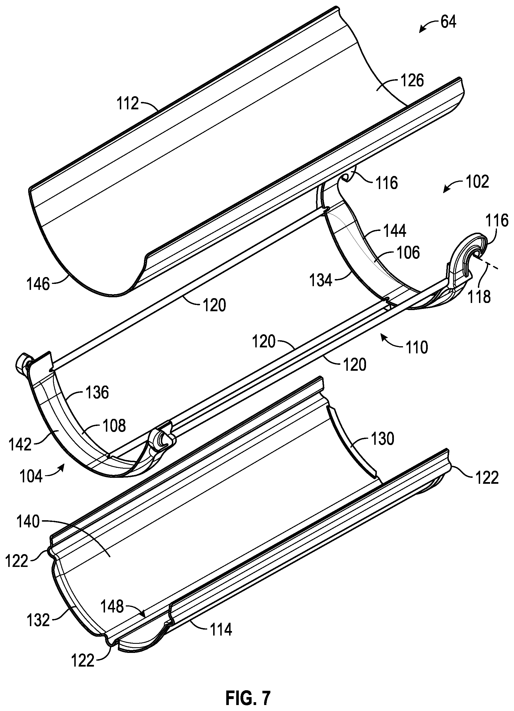 Patent US12365544 Figure 7 – Composite concrete chute