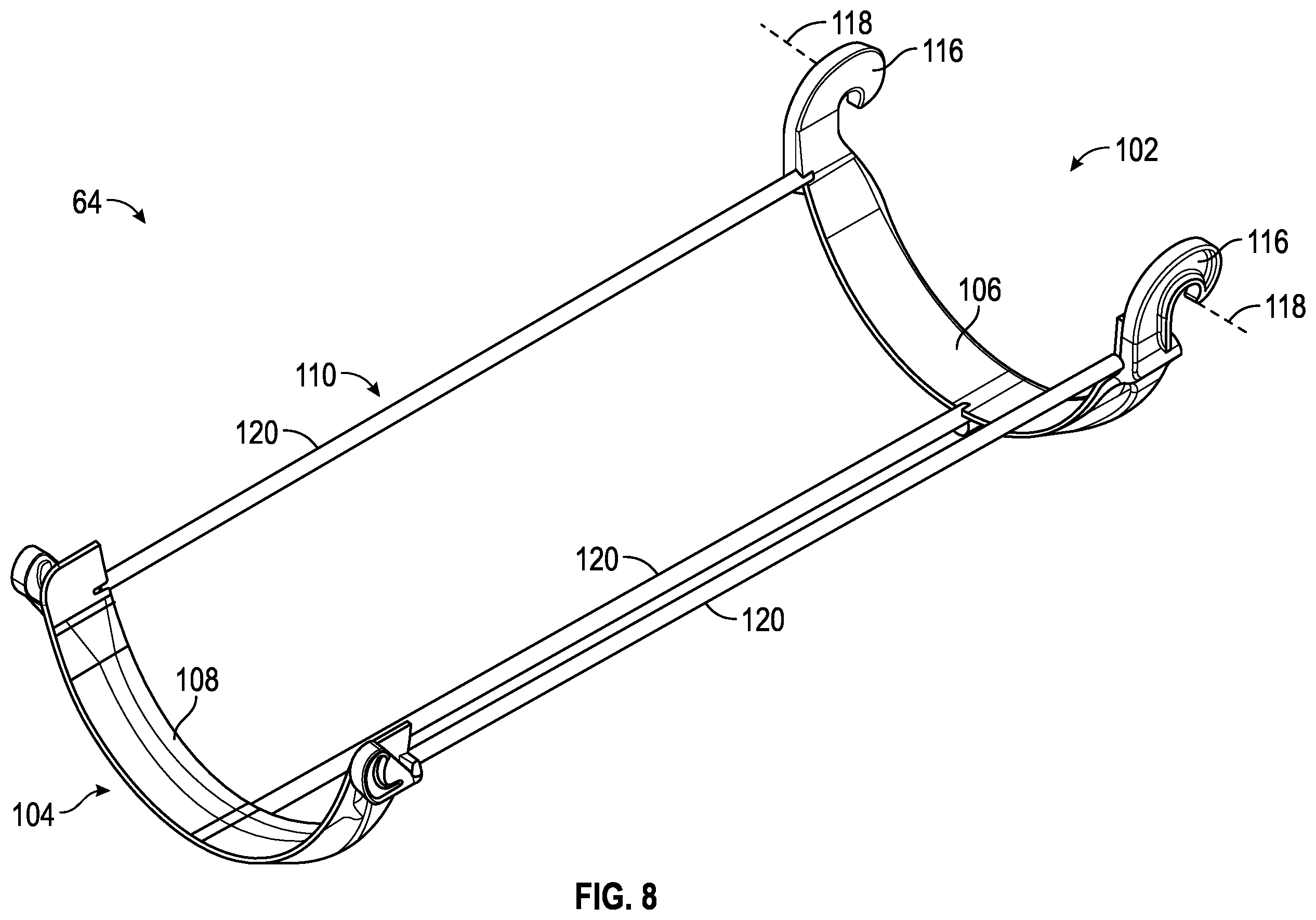 Patent US12365544 Figure 8 – Composite concrete chute