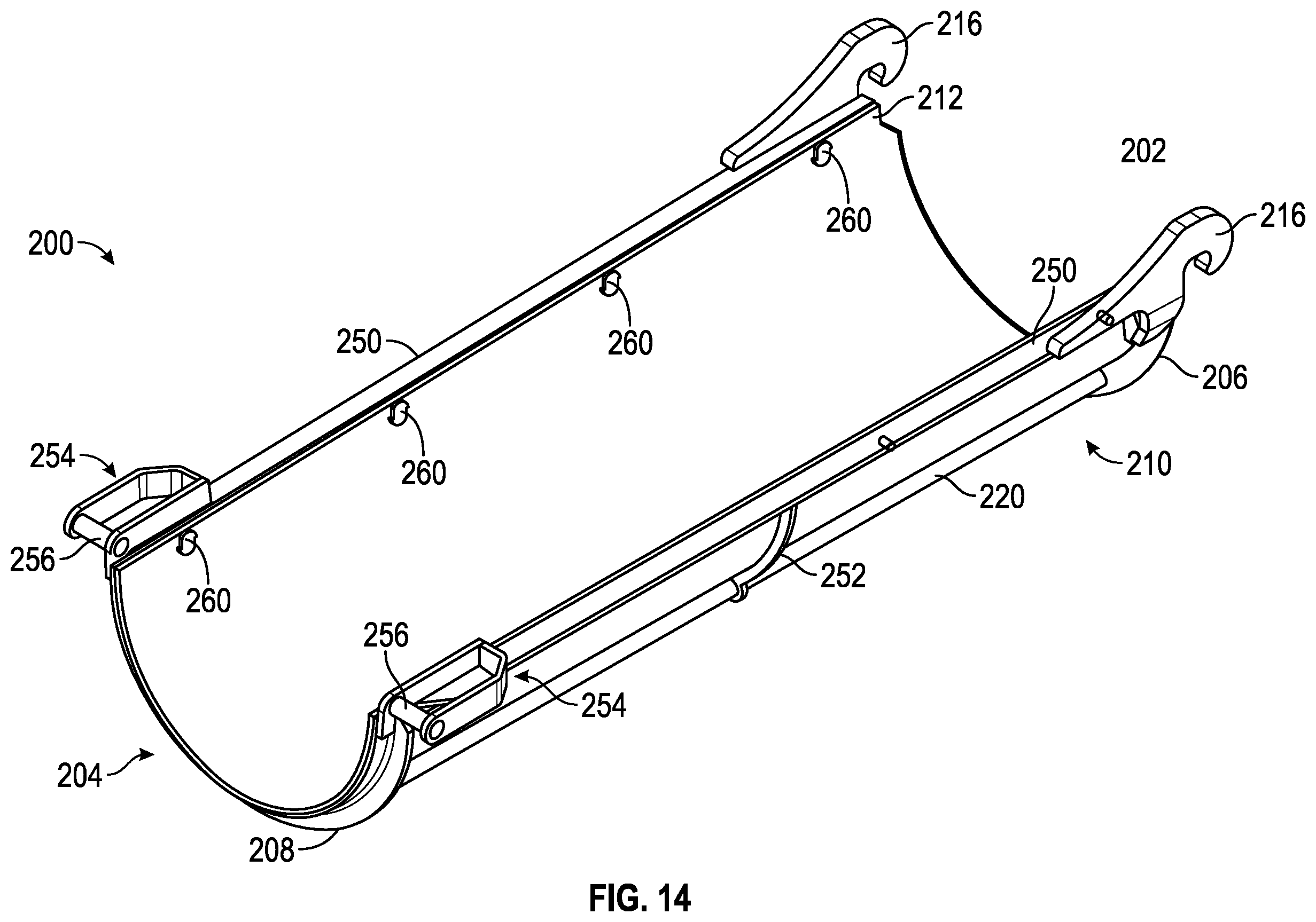 Patent US12365544 Figure 14 – Composite concrete chute