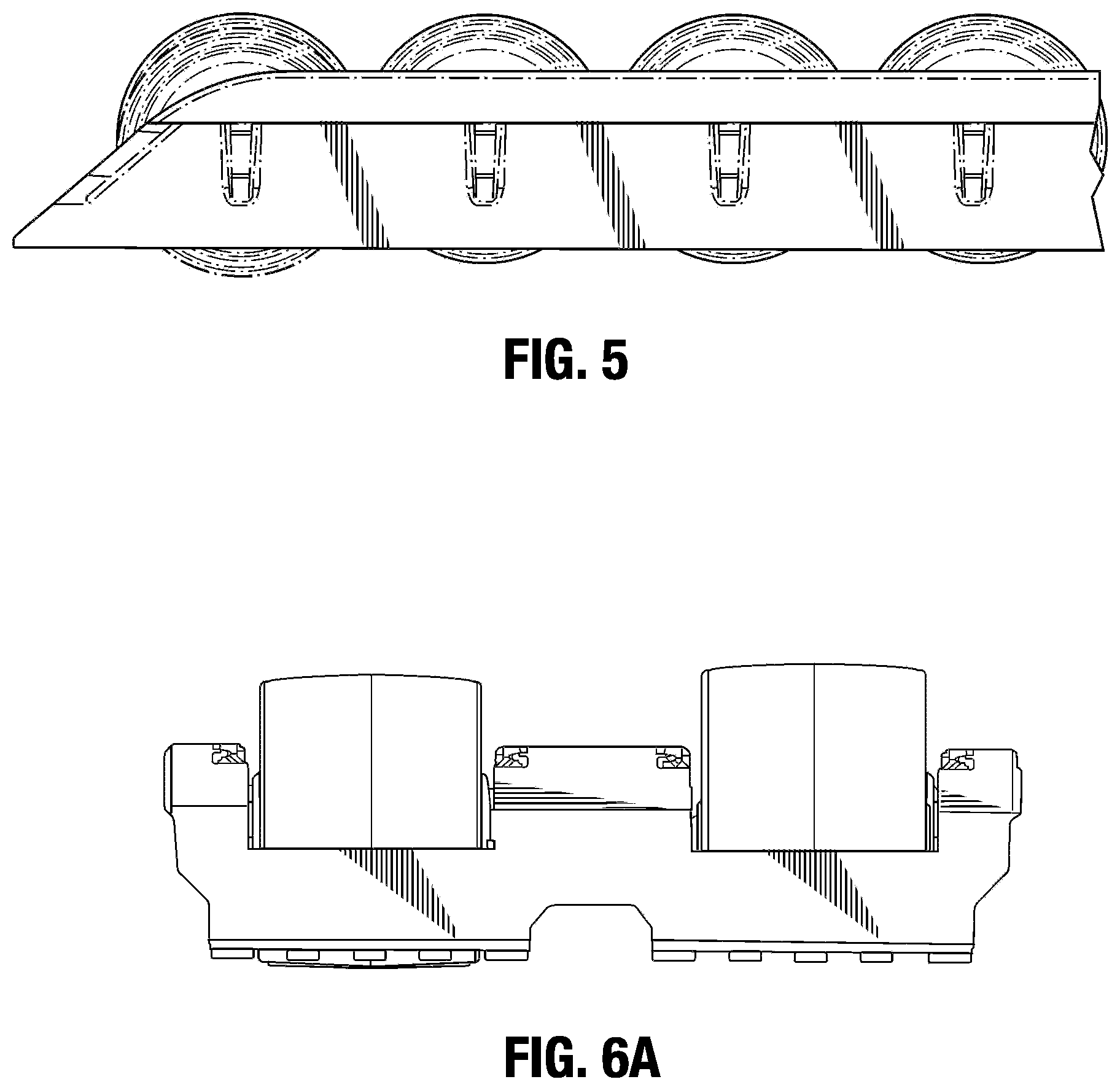 Patent US12365545 Figure 4 – Roller shoe and slat sorter conveyor