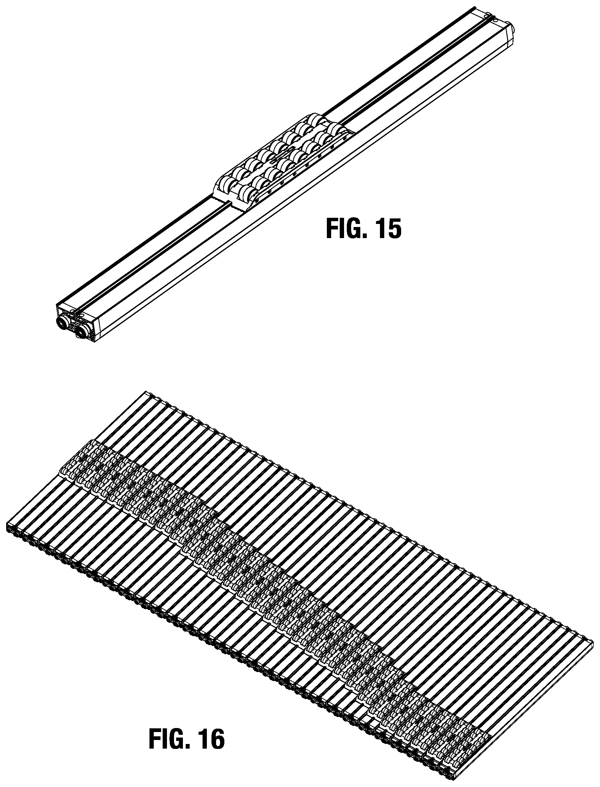 Patent US12365545 Figure 9 – Roller shoe and slat sorter conveyor
