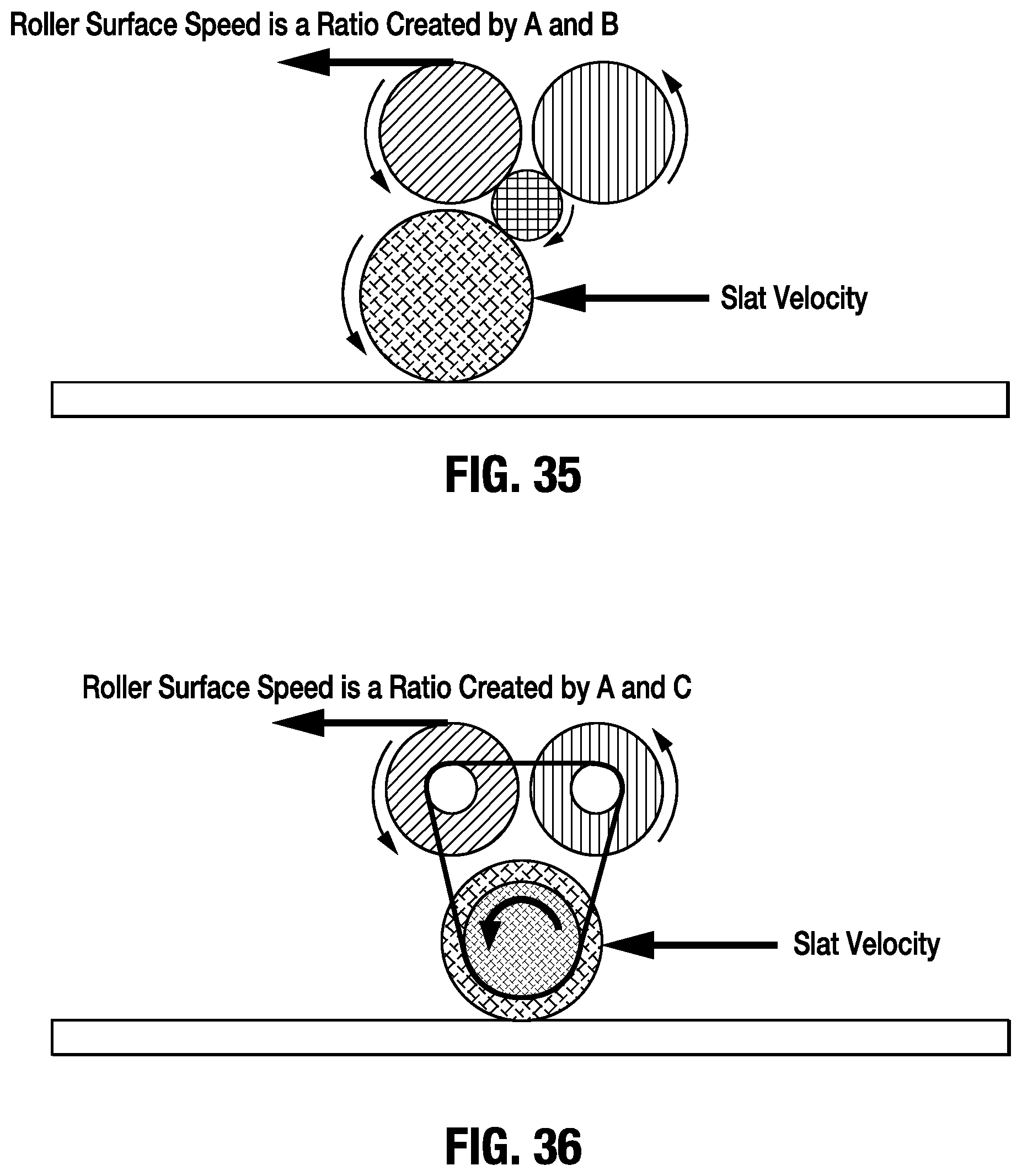 Patent US12365545 Figure 19 – Roller shoe and slat sorter conveyor