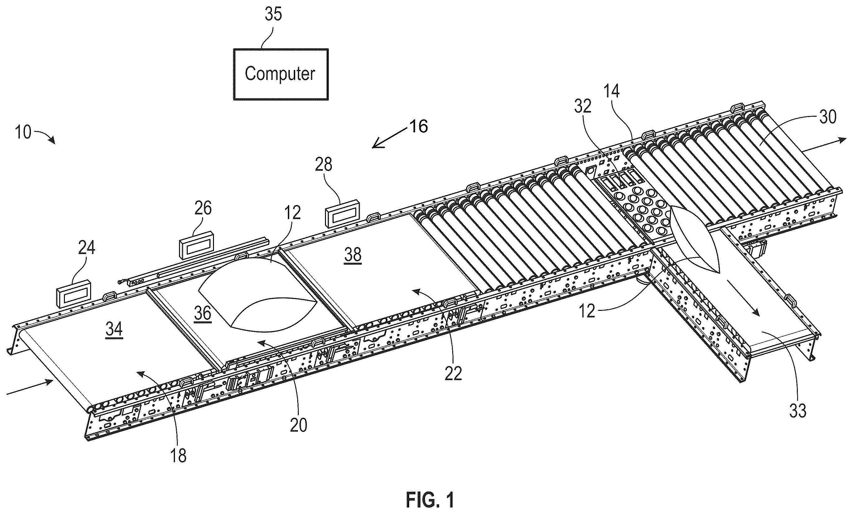 Patent US12365548 Figure 1 – System and method for identifying and transporting non-conveyable items