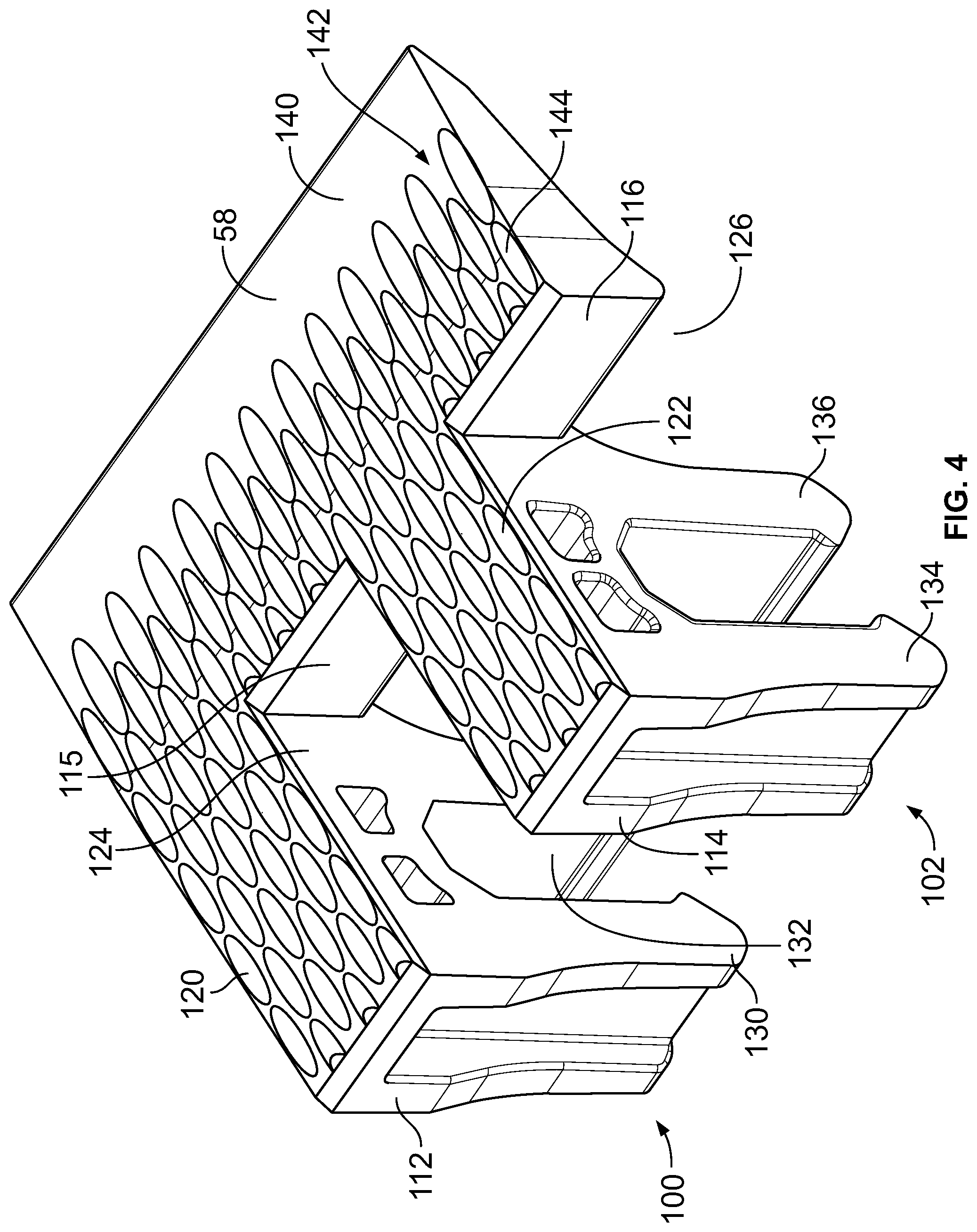 Patent US12365549 Figure 4 – Conveyor transfer guards