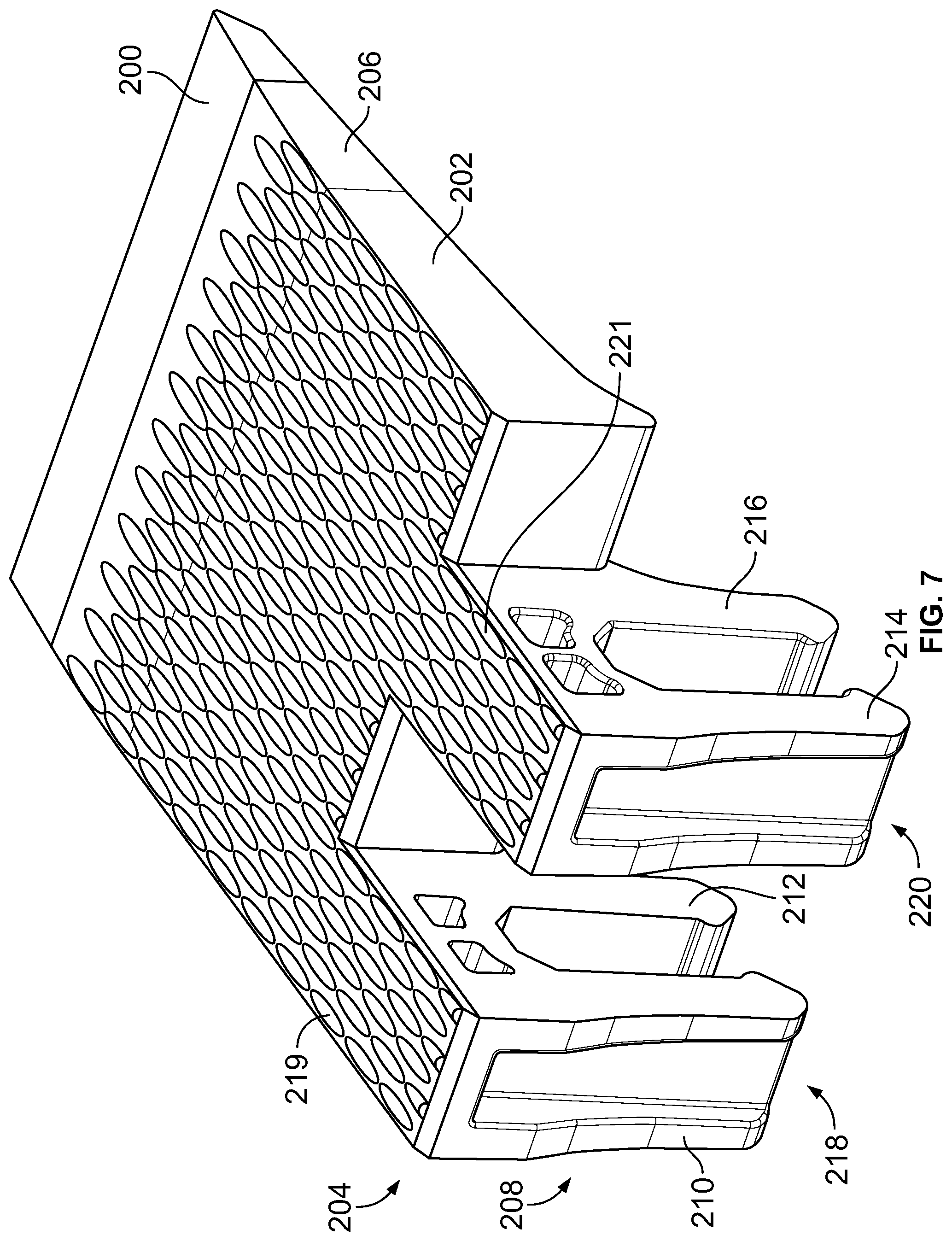 Patent US12365549 Figure 7 – Conveyor transfer guards
