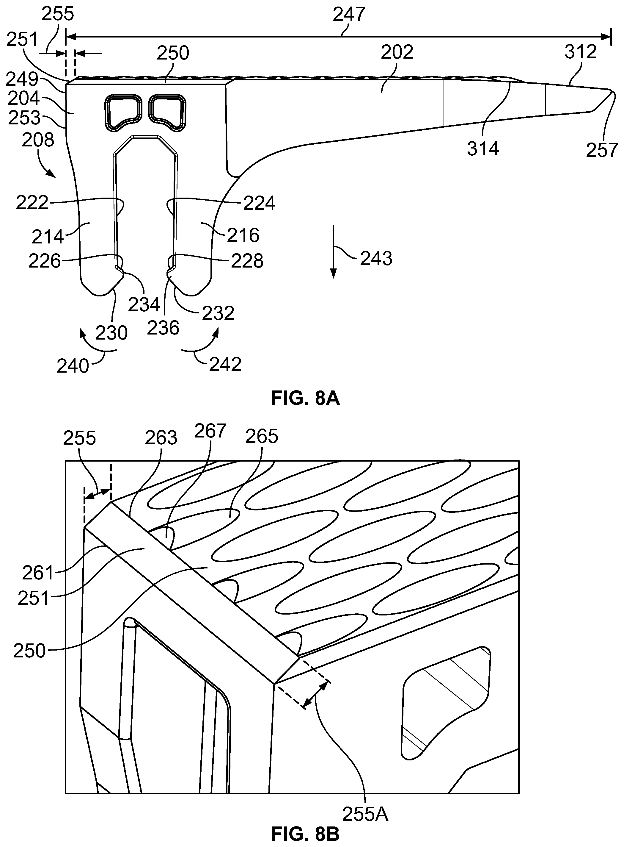 Patent US12365549 Figure 8 – Conveyor transfer guards