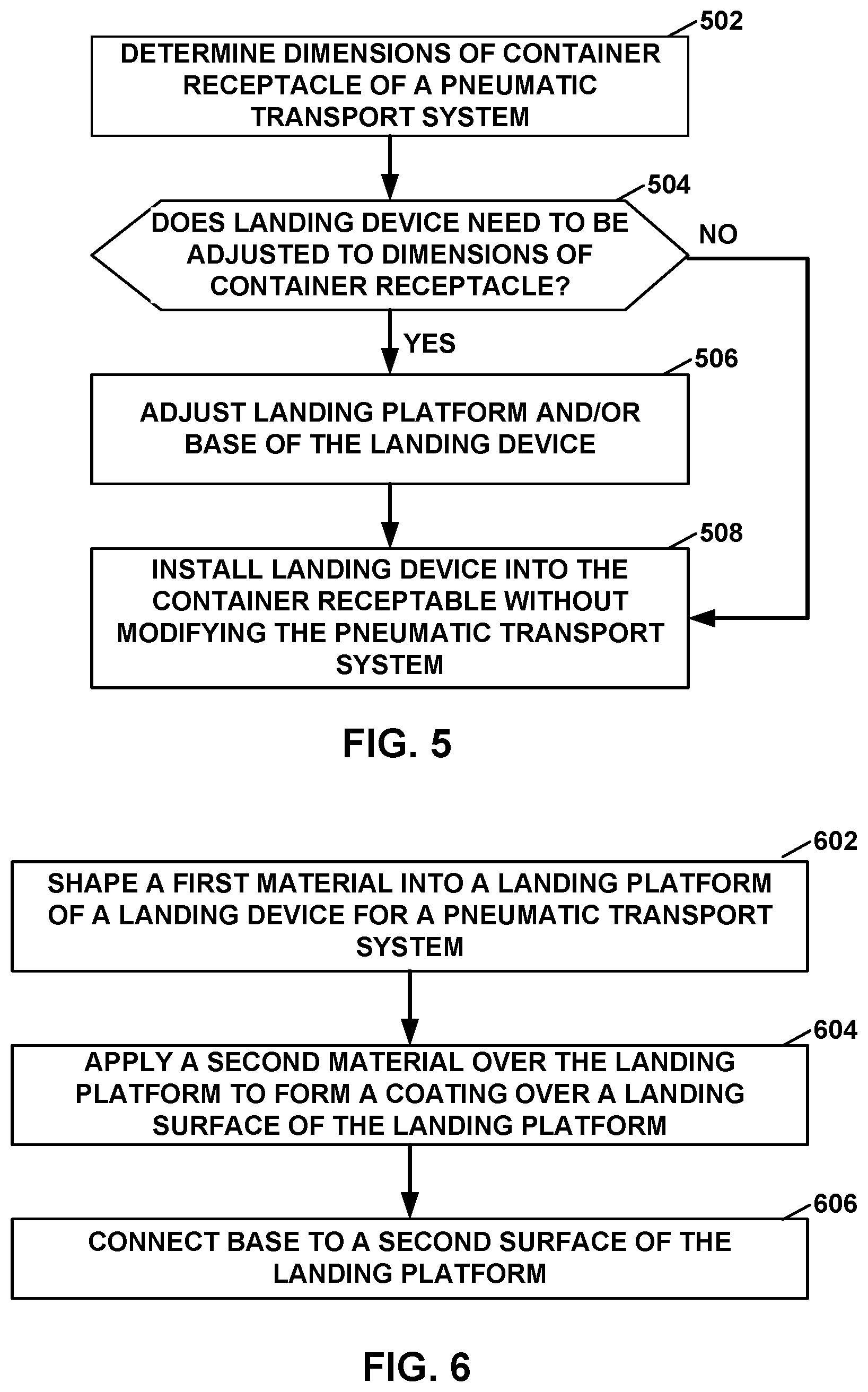 Patent US12365552 Figure 6 – Pneumatic transport system landing device