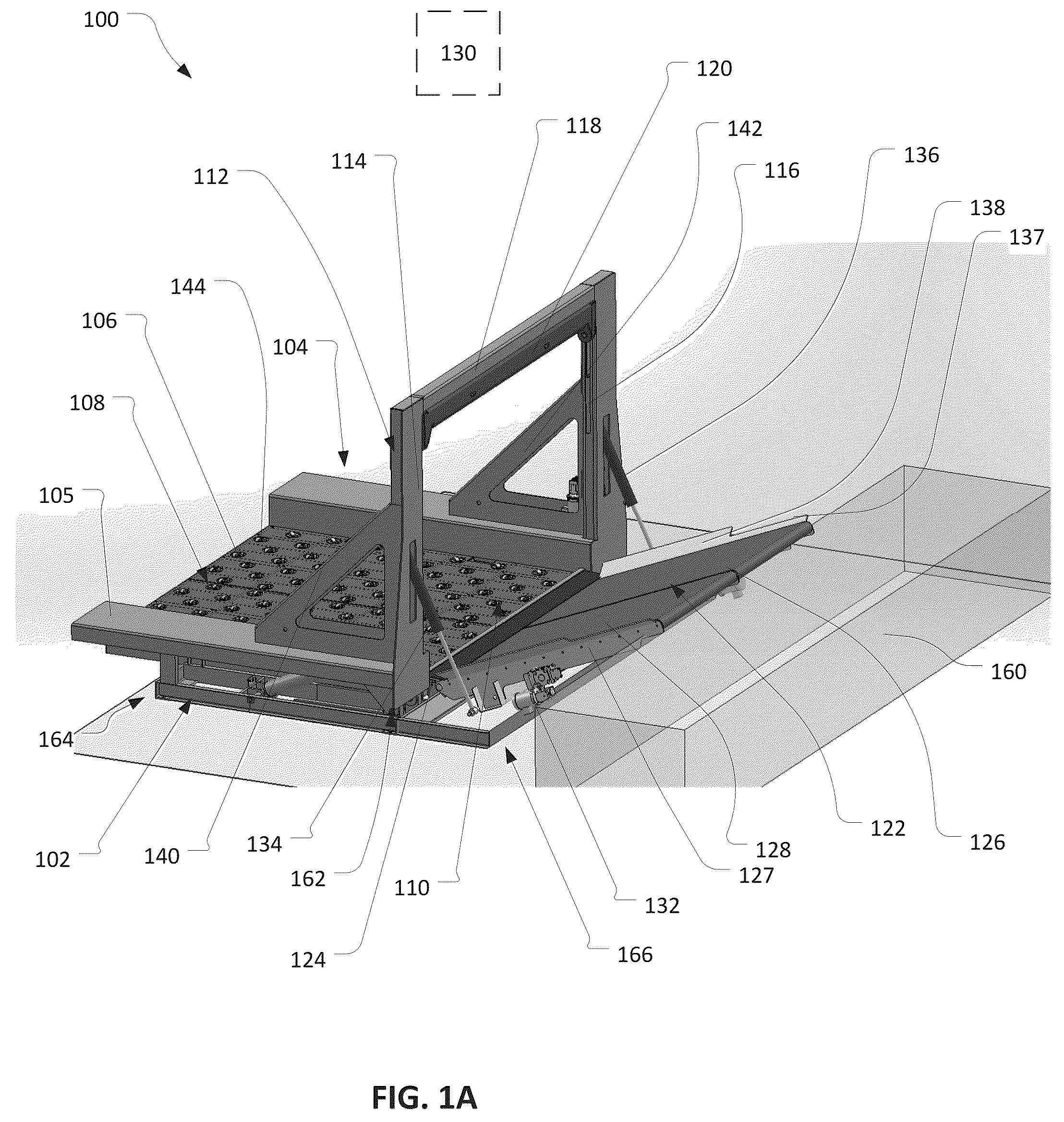 Patent US12365553 — Container unloading apparatus and method for controlling the same — Figure 1