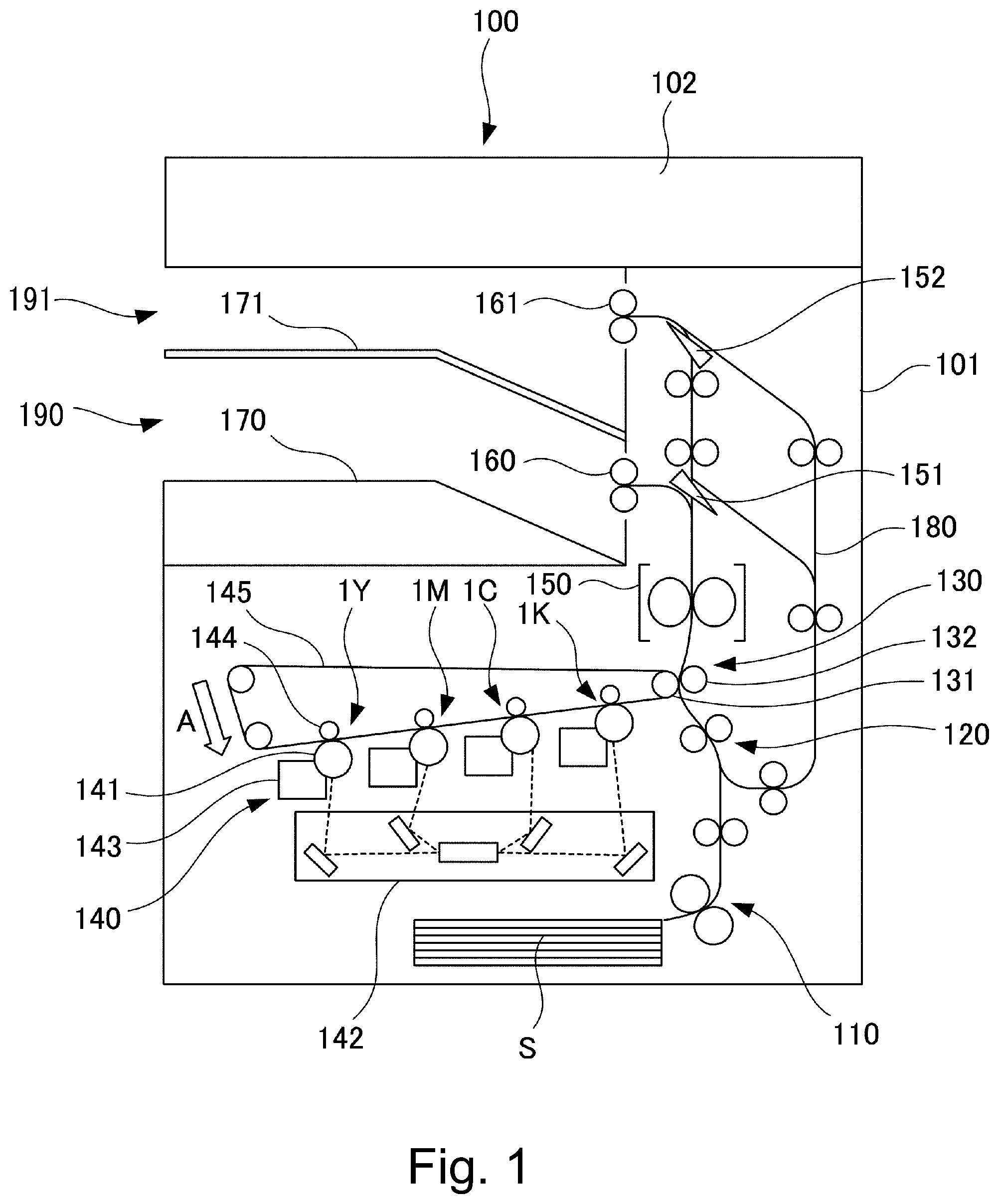 Patent US12365558 Figure 1 – Image forming apparatus