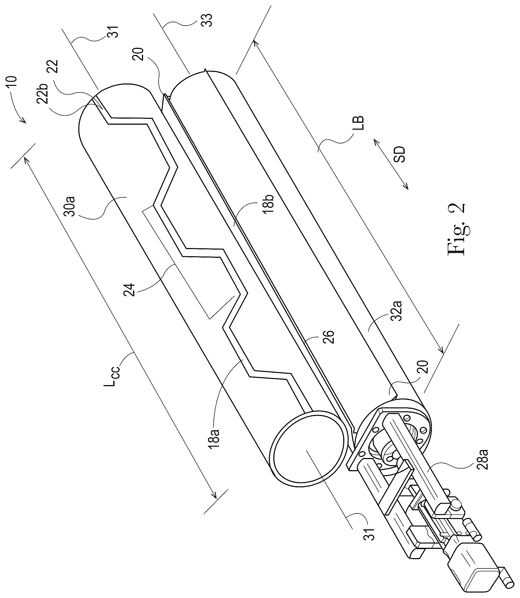 Patent US12365559 Figure 2 – Method for perforating a nonlinear line of weakness
