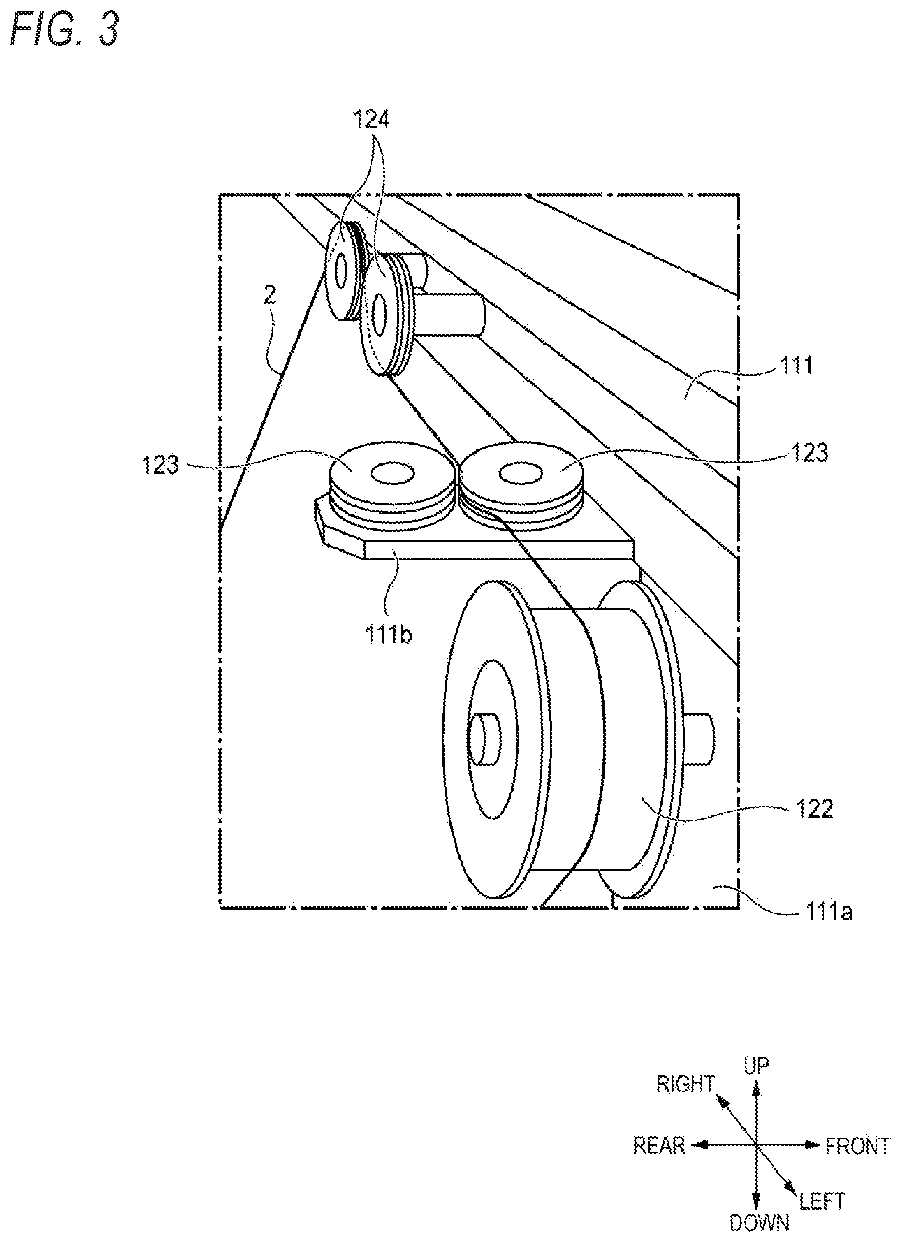 Patent US12365561 Figure 3 – Threadlike adhesive sticking apparatus and method of sticking threadlike adhesive