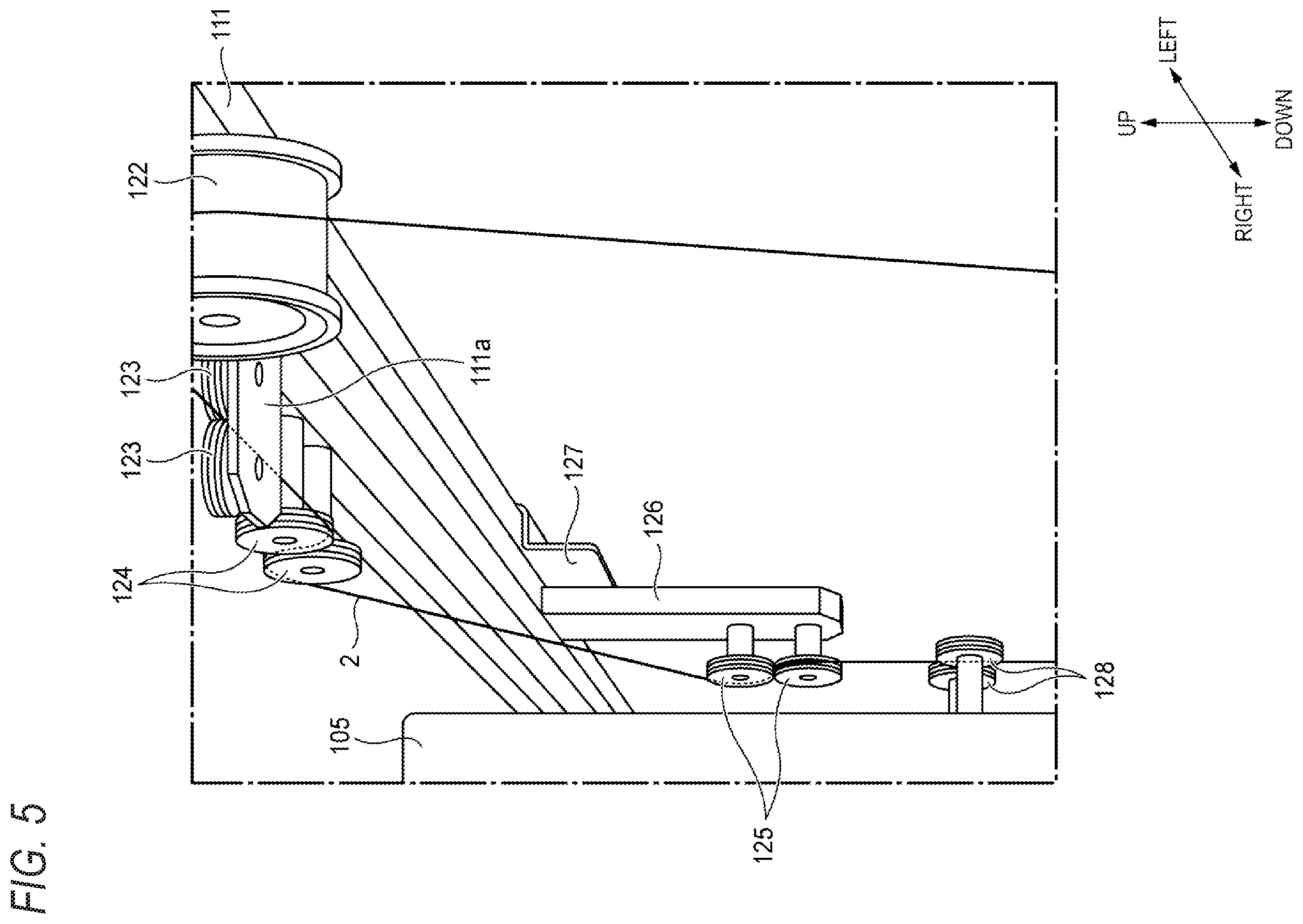Patent US12365561 Figure 5 – Threadlike adhesive sticking apparatus and method of sticking threadlike adhesive