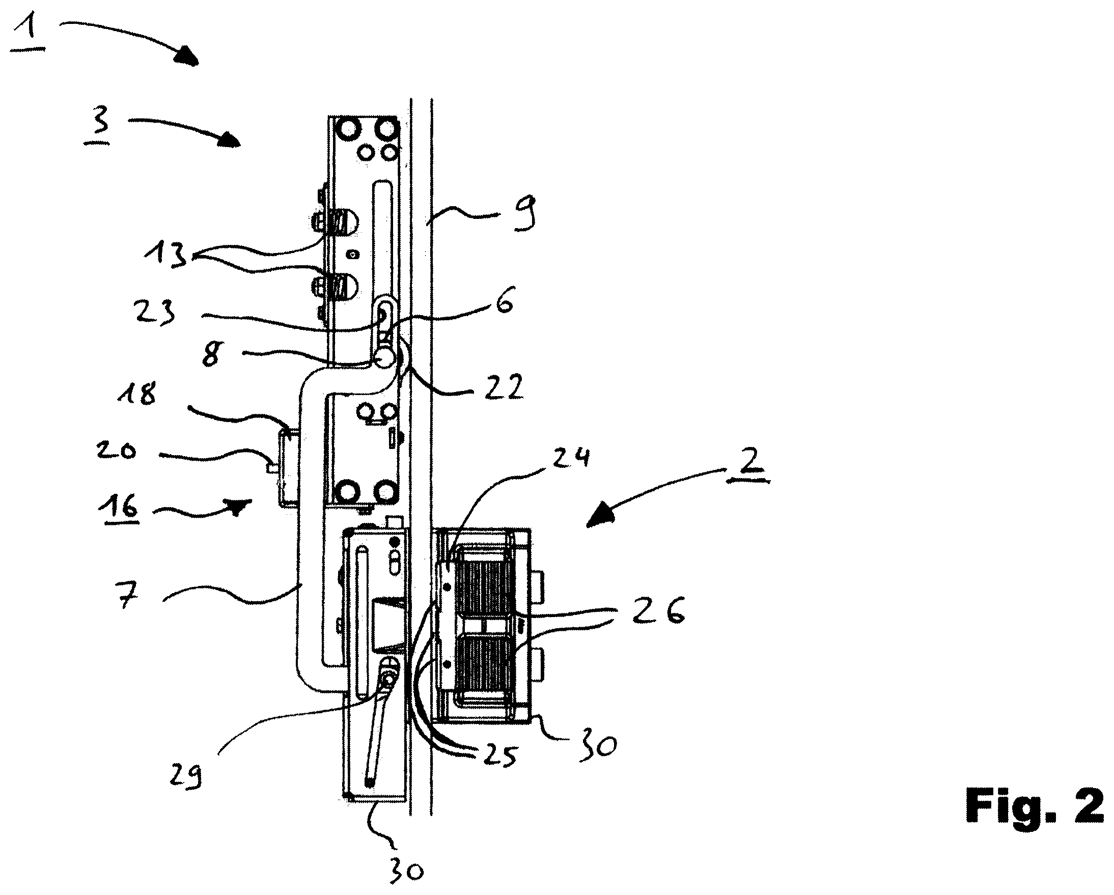 Patent US12365566 Figure 2 – Release unit for actuating an elevator brake device