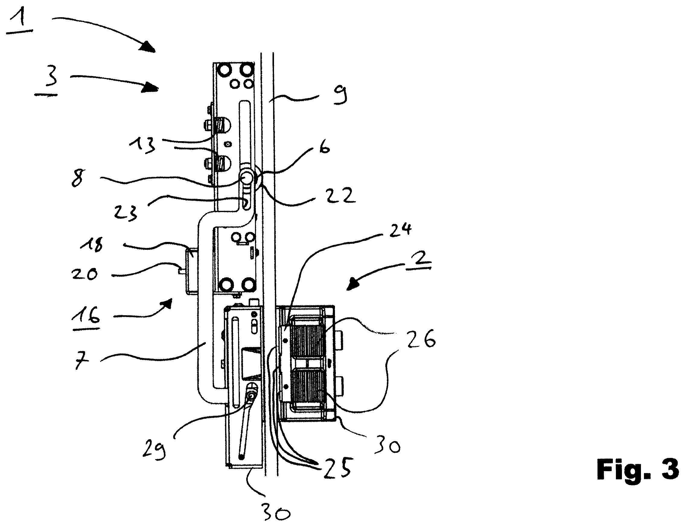 Patent US12365566 Figure 3 – Release unit for actuating an elevator brake device