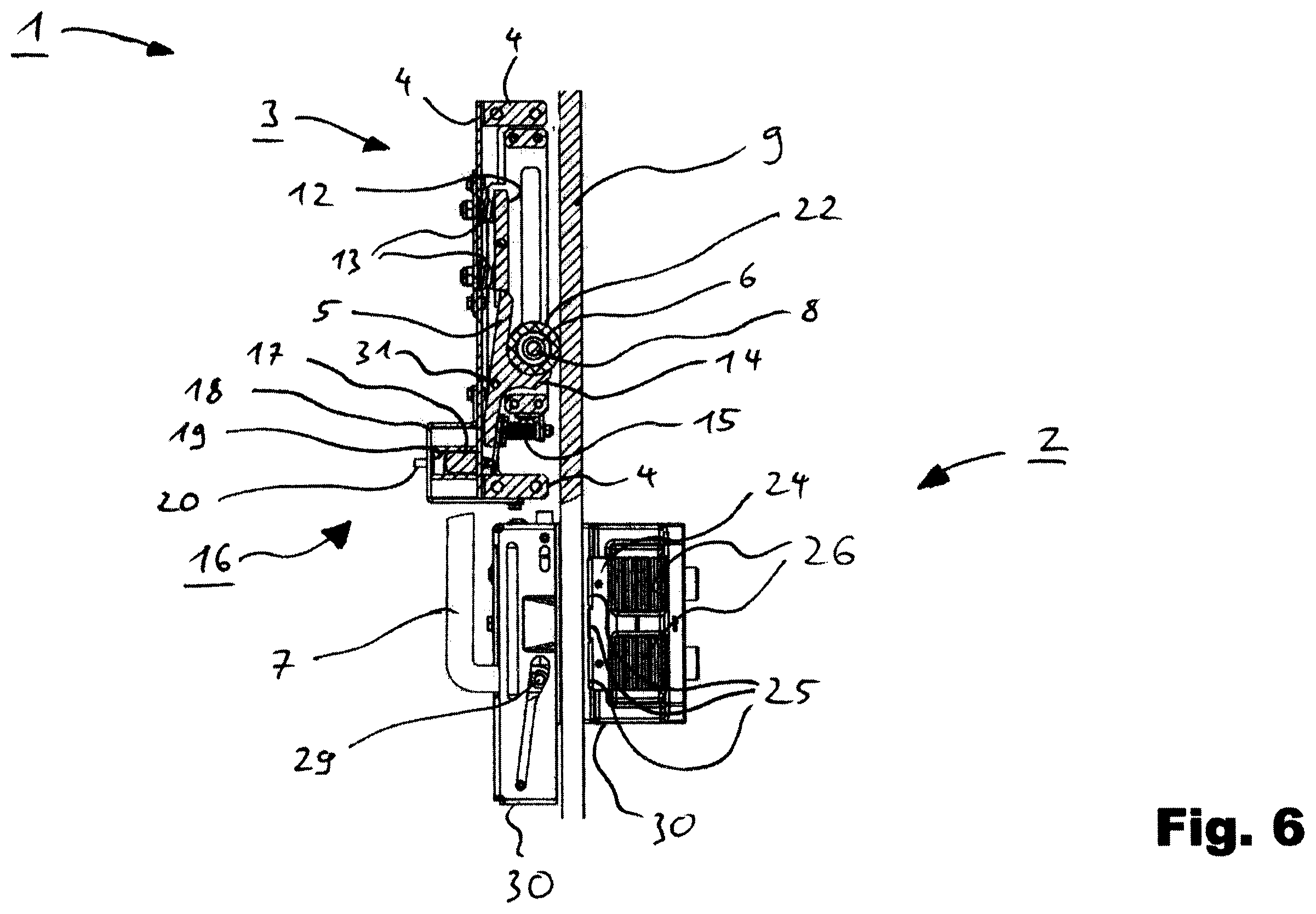 Patent US12365566 Figure 6 – Release unit for actuating an elevator brake device