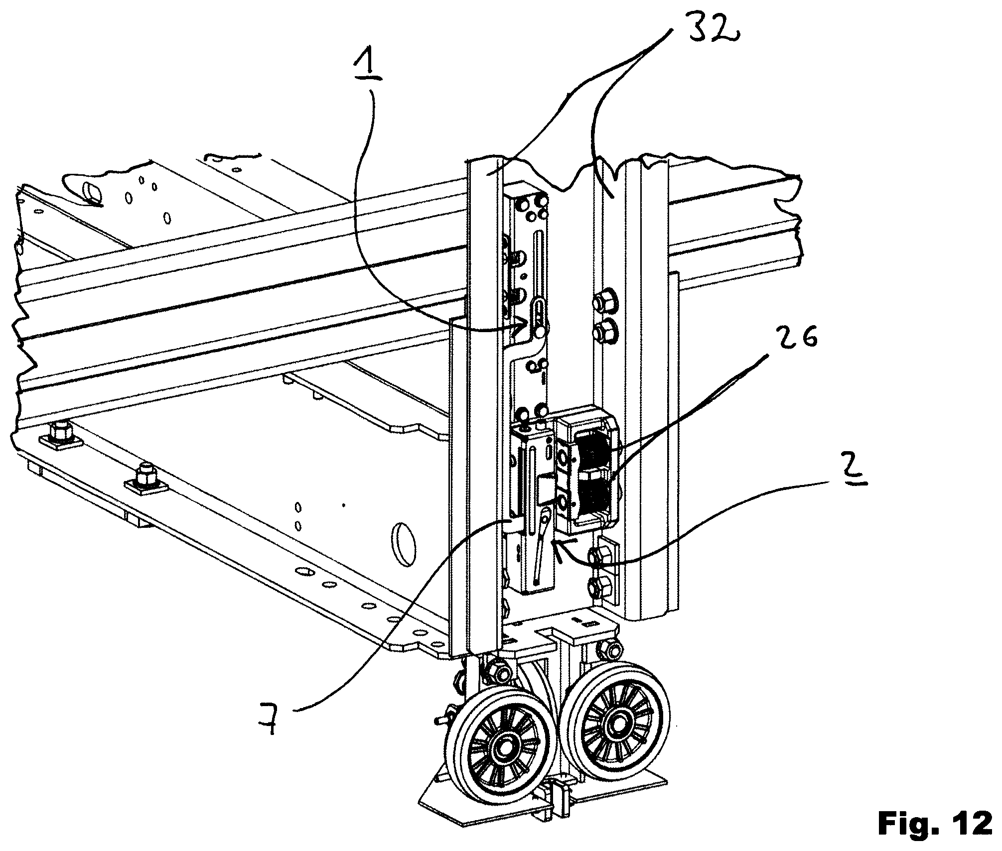 Patent US12365566 Figure 12 – Release unit for actuating an elevator brake device