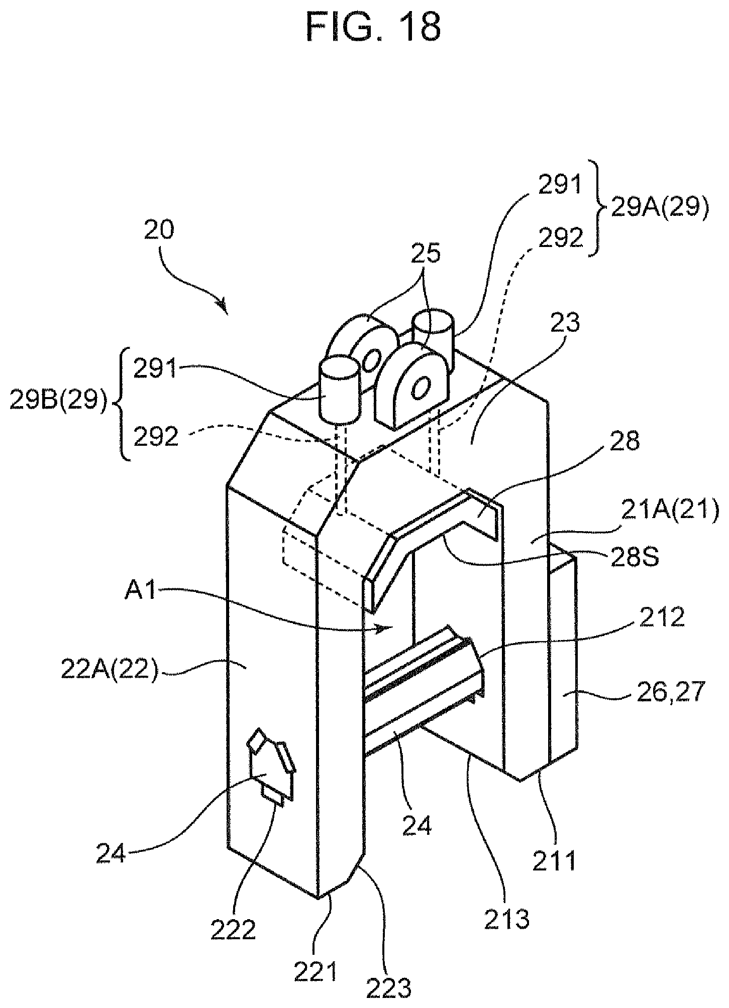 Patent US12365567 Figure 18 – Work machine suspension device, retention device, and method for suspending structure member