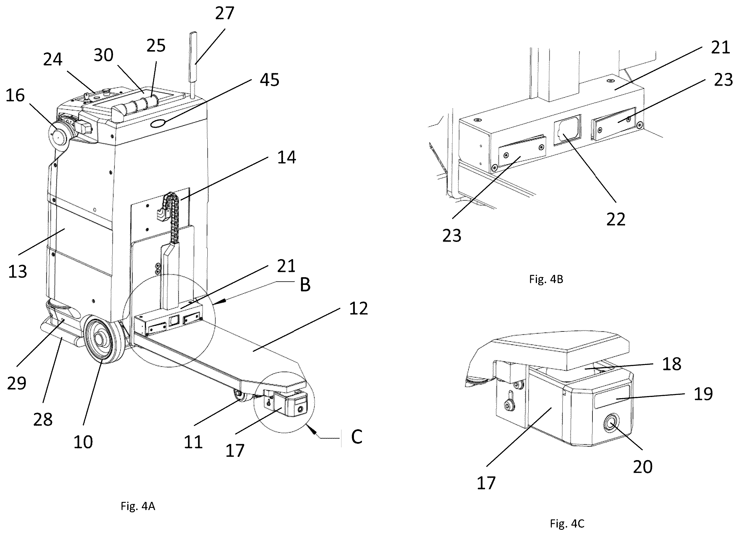 Patent US12365570 Figure 4 – Autonomous industrial truck