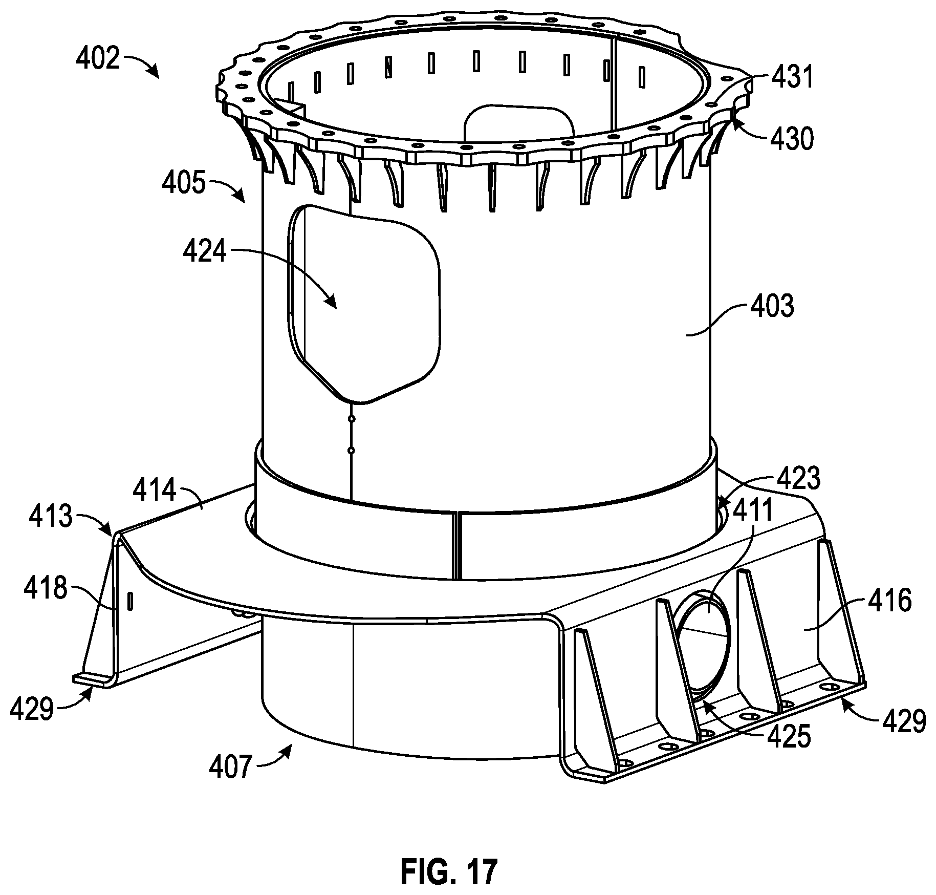 Patent US12365571 Figure 16 – Ladder and turntable assembly for a fire apparatus