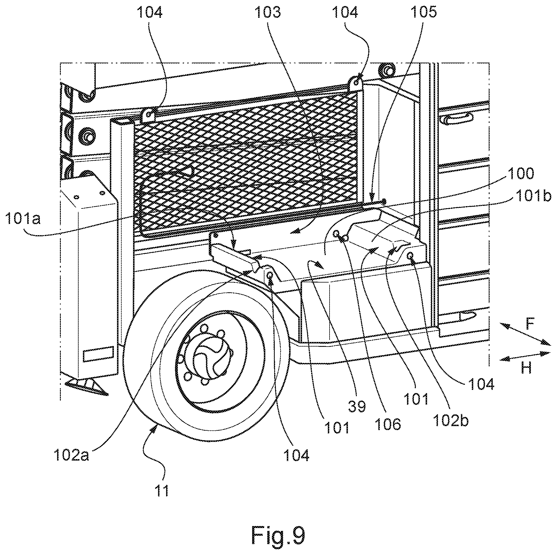 Patent US12365572 Figure 9 – Elevating nacelle suitable for indoor and all-terrain outdoor use